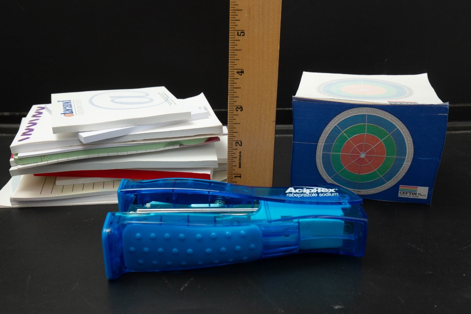 Pharmaceutical Drug Rep Partial Notepad Sticky Notes Stapler Message Pad Lot Vtg