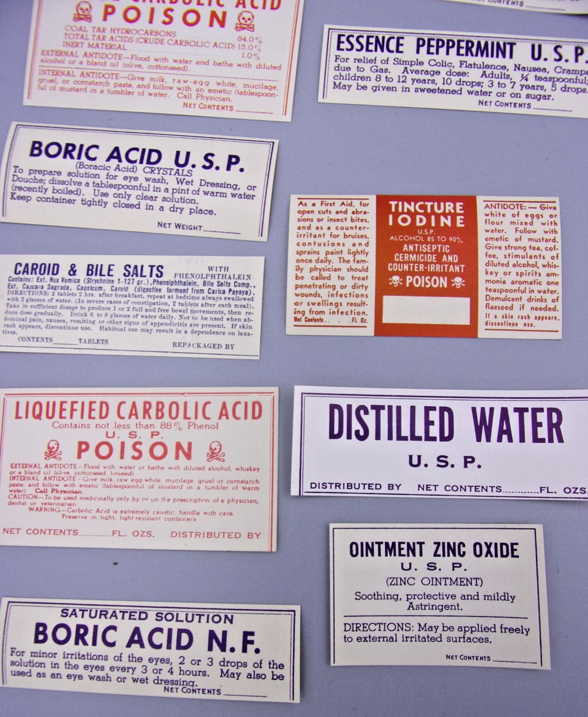 59 DIFFERENT VINTAGE PHARMACY MEDICINE APOTHECARY BOTTLE LABELS POISONS ETC.