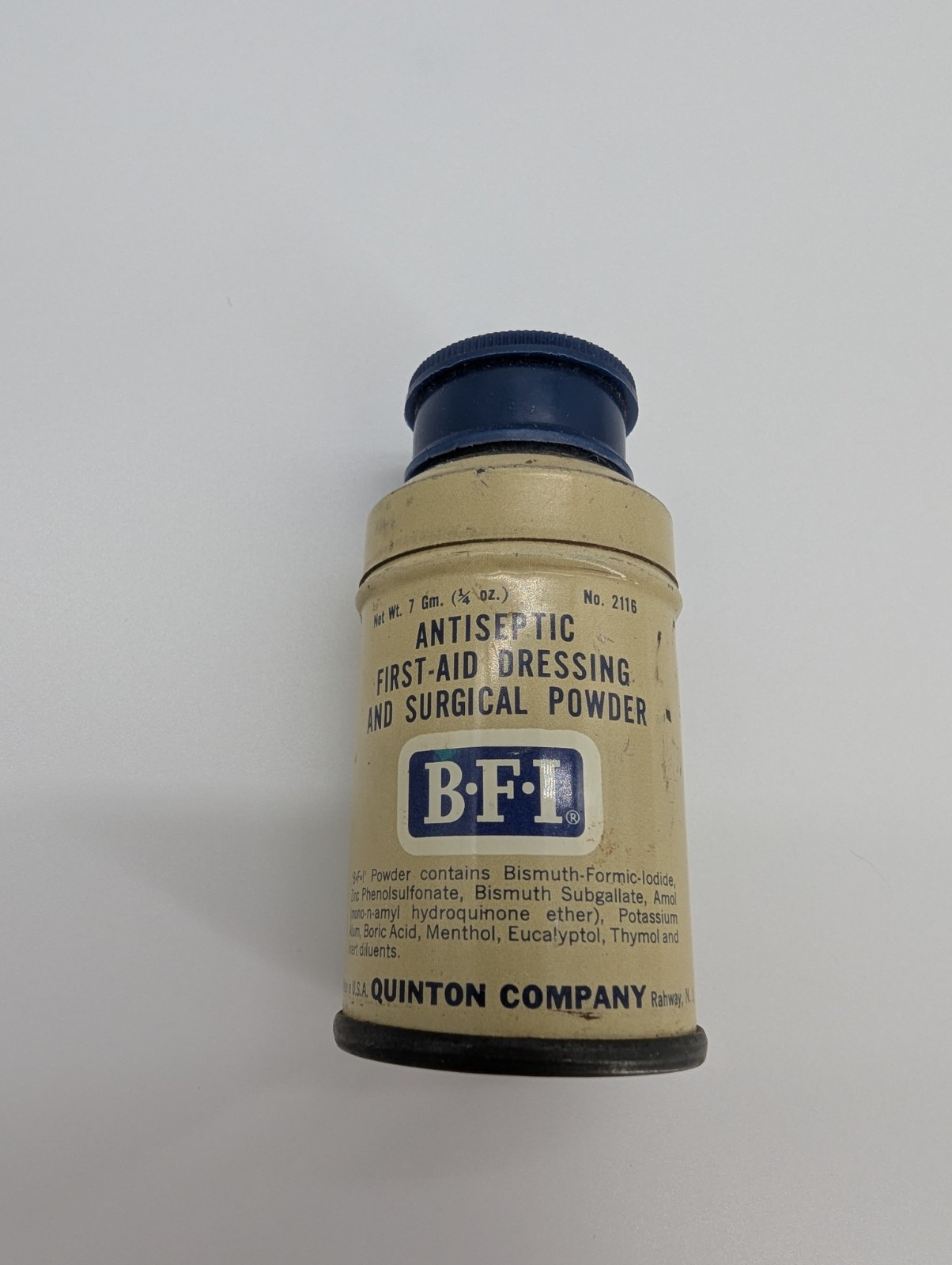 B-F-I Antiseptic First Aid Dressing And Surgical Powder With Powder Still Inside