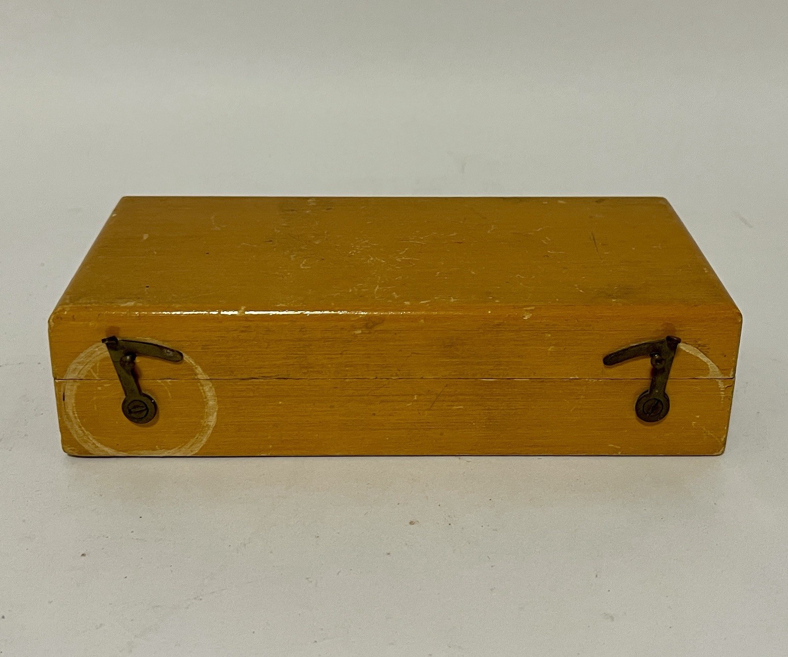 Antique Vintage Chemist Travelling Brass Weights and Tweezers in Box