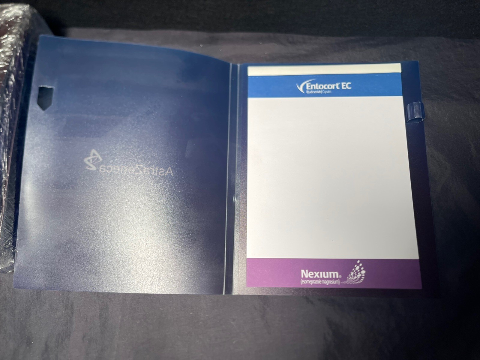 9 (Nine) Nexium Pharmaceutical New Drug Rep Pens, Notepad, and Mini Binders