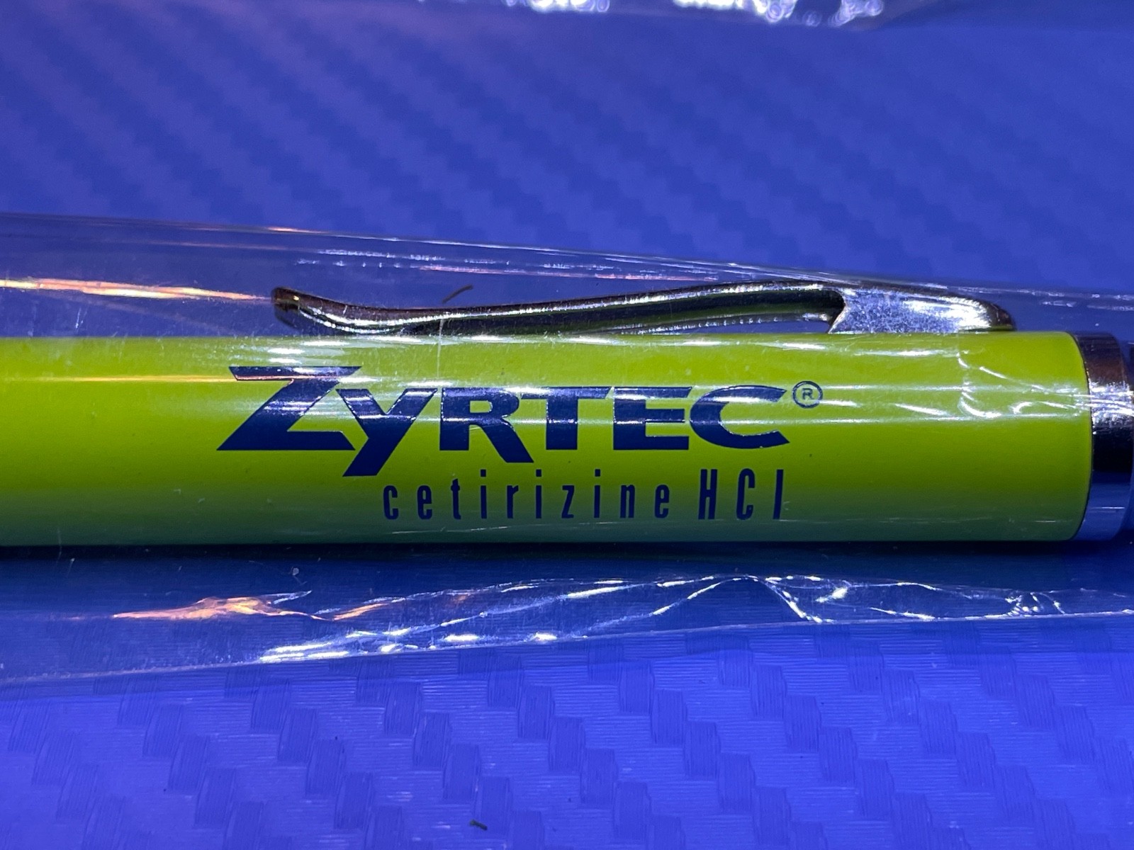 2 Zyrtec Pen Ink Pharmaceutical Medical Advertising (heavy metal) NEW in Plastic