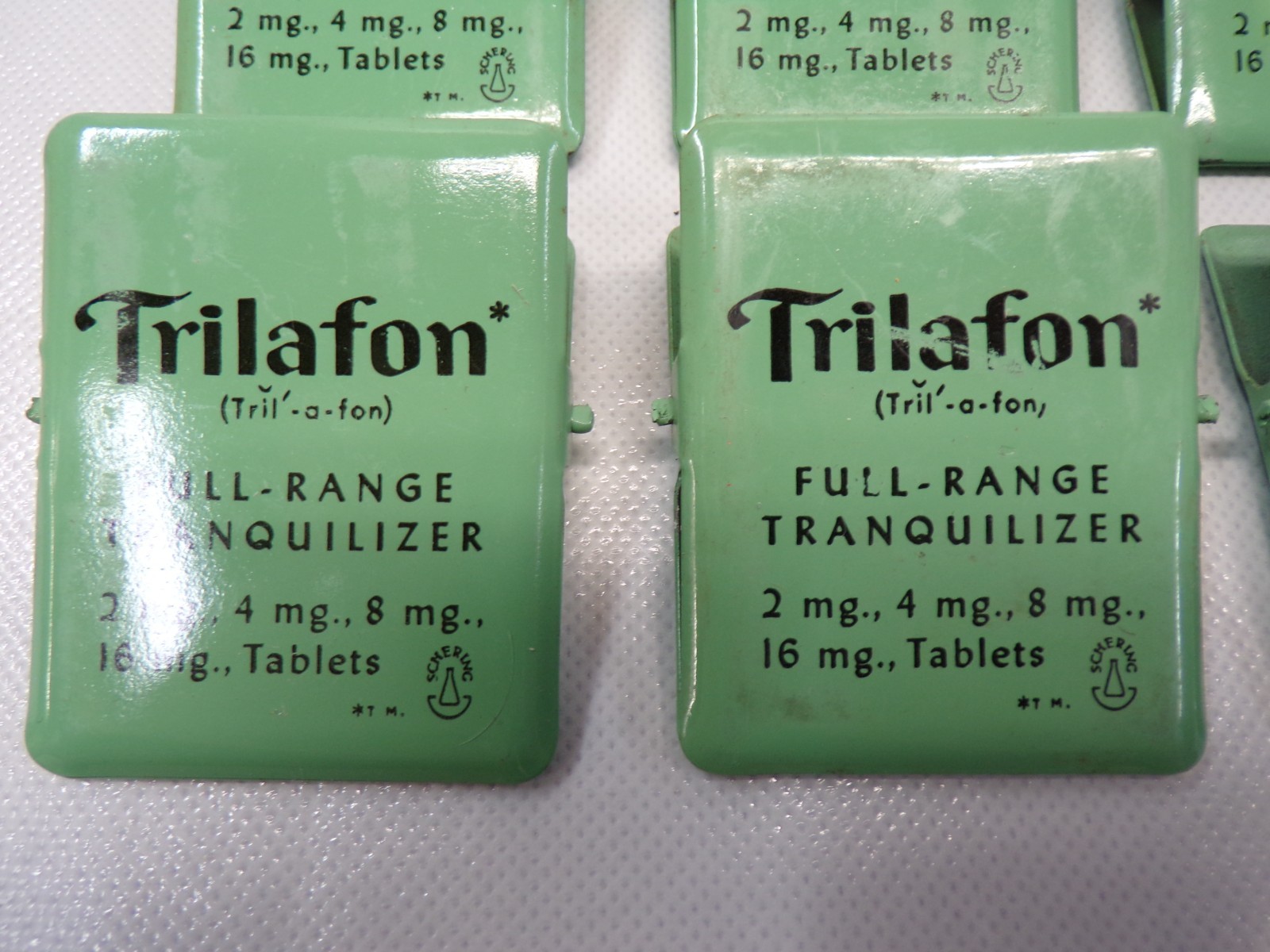 (12) Trilafon Full Range Tranquilizer Vintage Medical Advertising – Shows Wear
