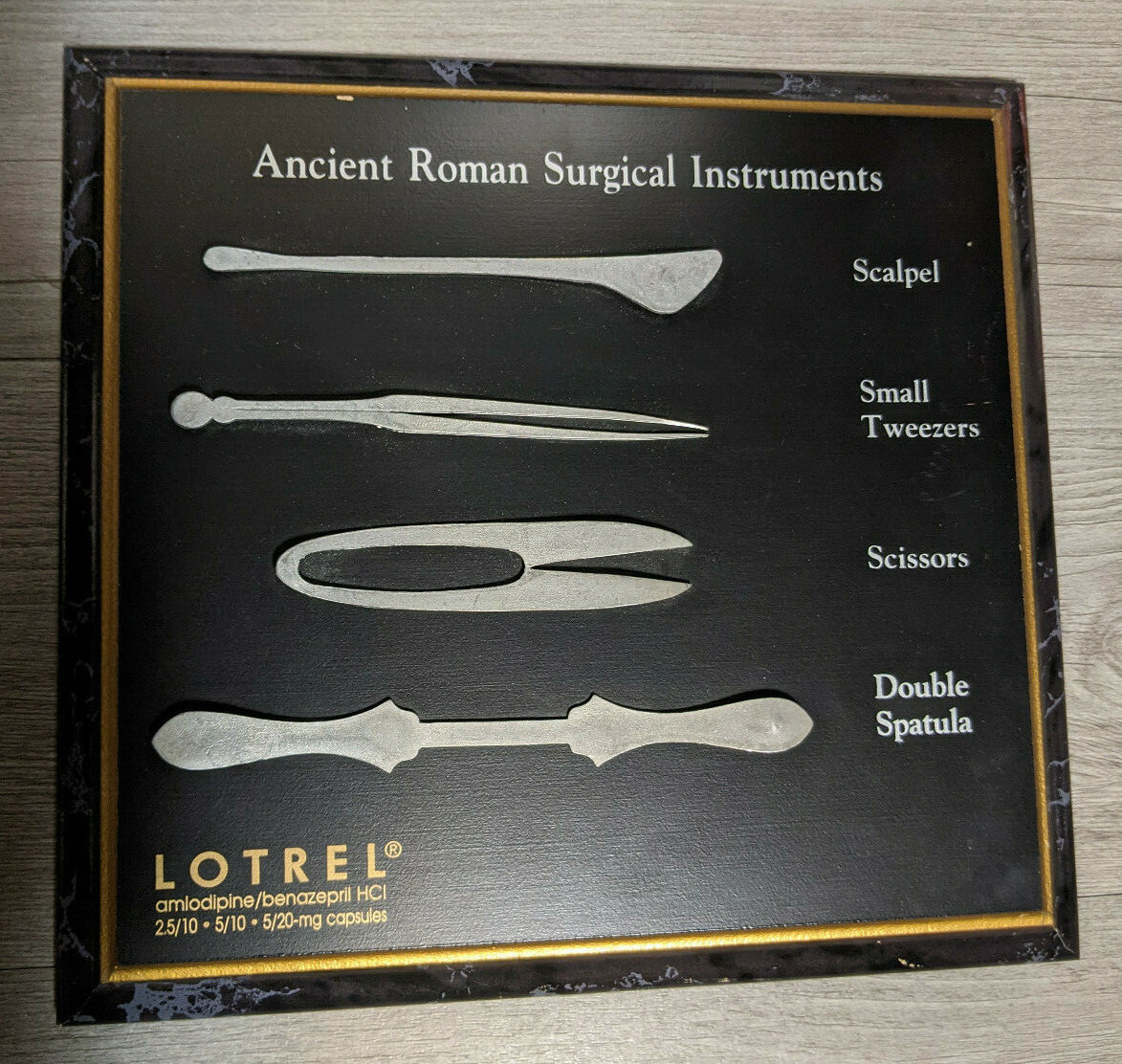 LOTREL Ancient Roman Surgical Instruments Replica Pharmaceutical Model Plaque