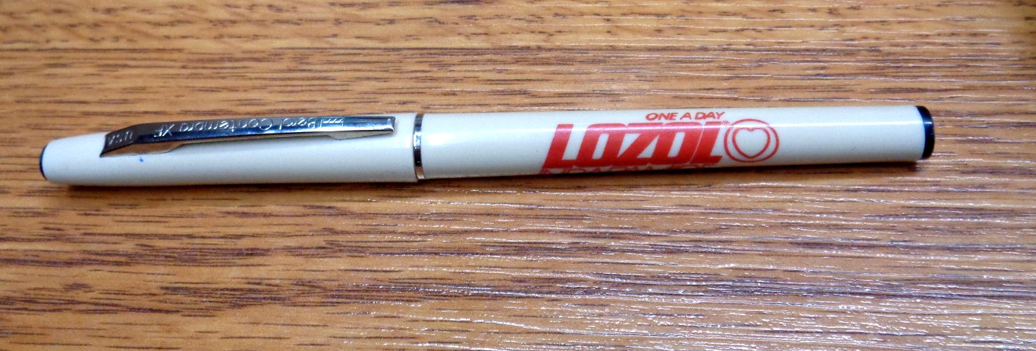 BEROL CONTEMORA XF USA Pharmaceutical Drug Rep Ink Pen LOZOL Indapamide WORKS!