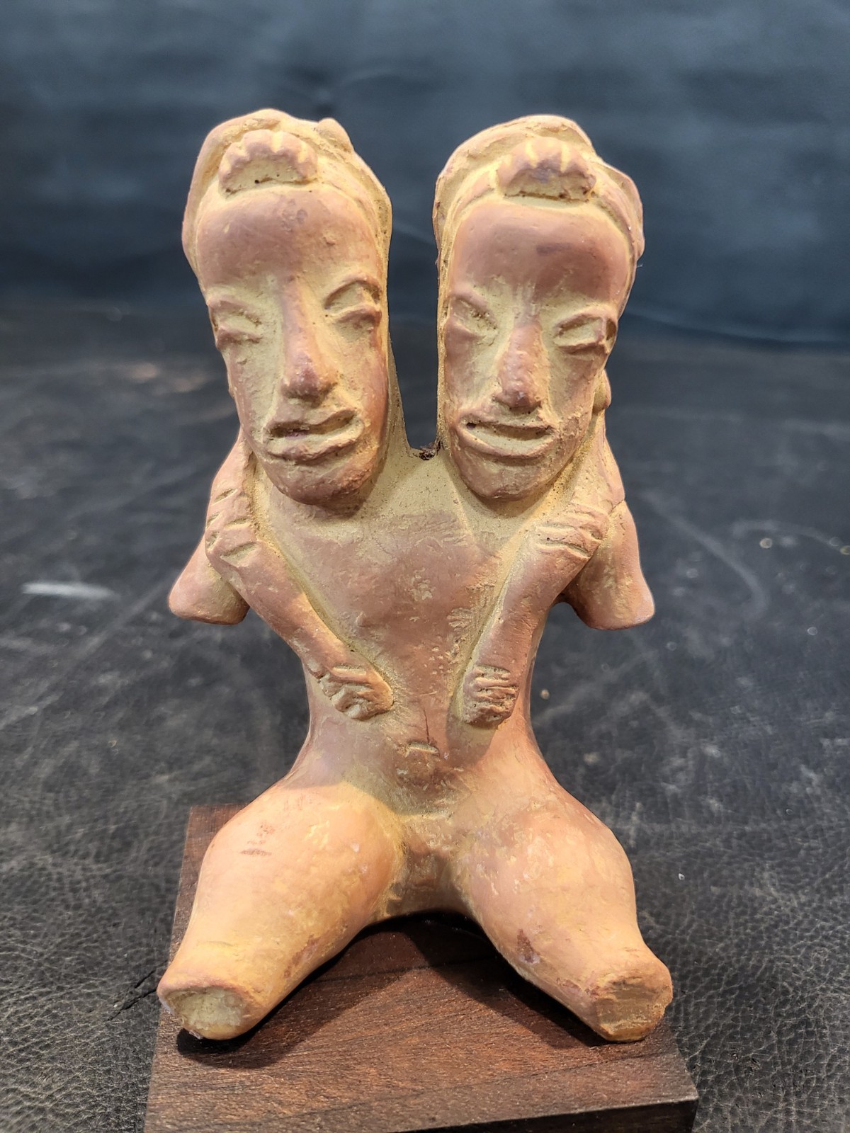 ETRAFON DUAL EMOTIONAL DISTRESS TERRACOTA FIGURE IN EXCELLENT CONDITION ( NEW )