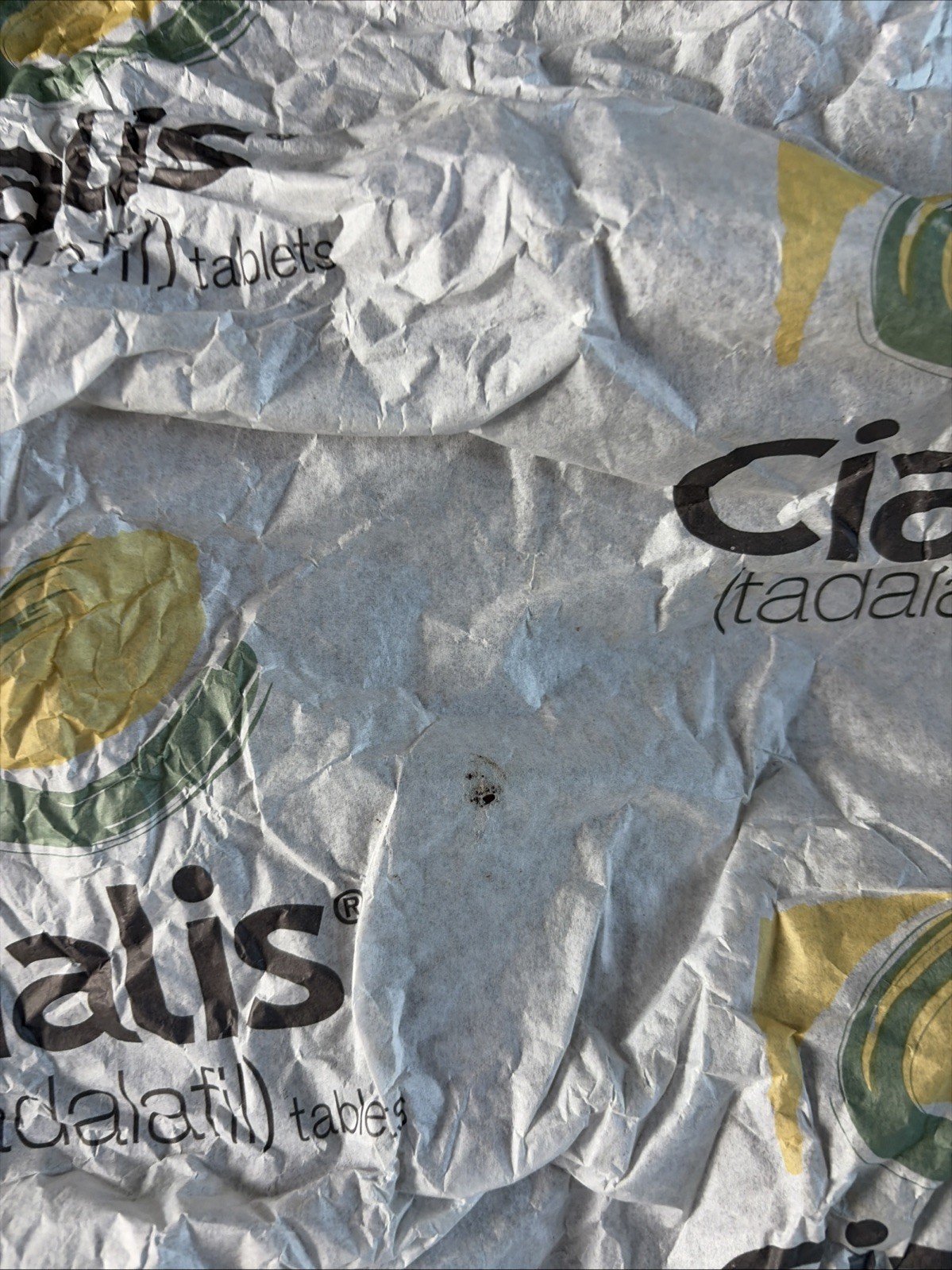 Cialis Promo Tissue Paper Lot Of 2 Pharmaceutical Rep Advertising HTF