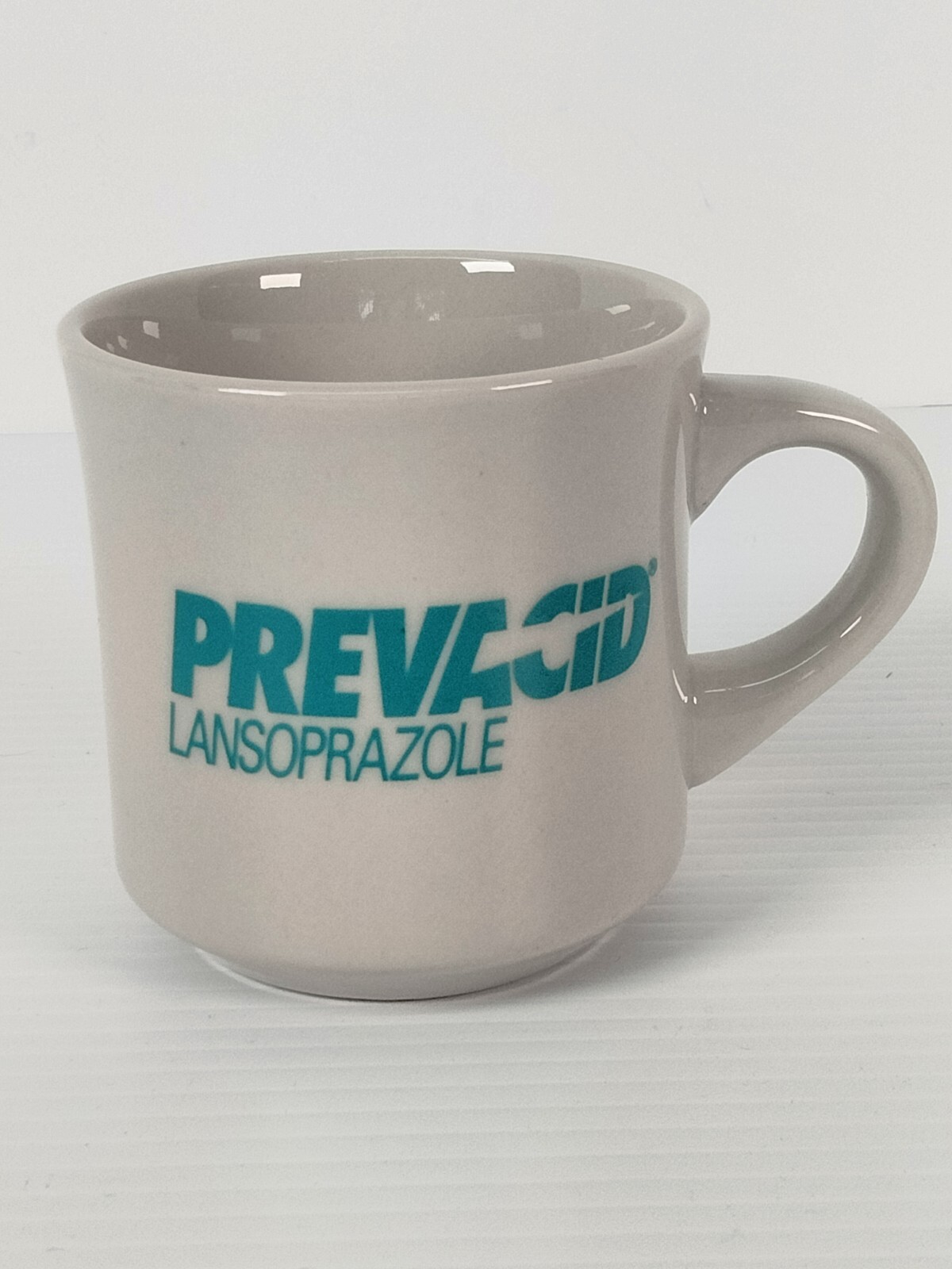 Prevacid Lansoprazole Mug Cup Pharmaceutical Advertising 3.25″ Teal & White