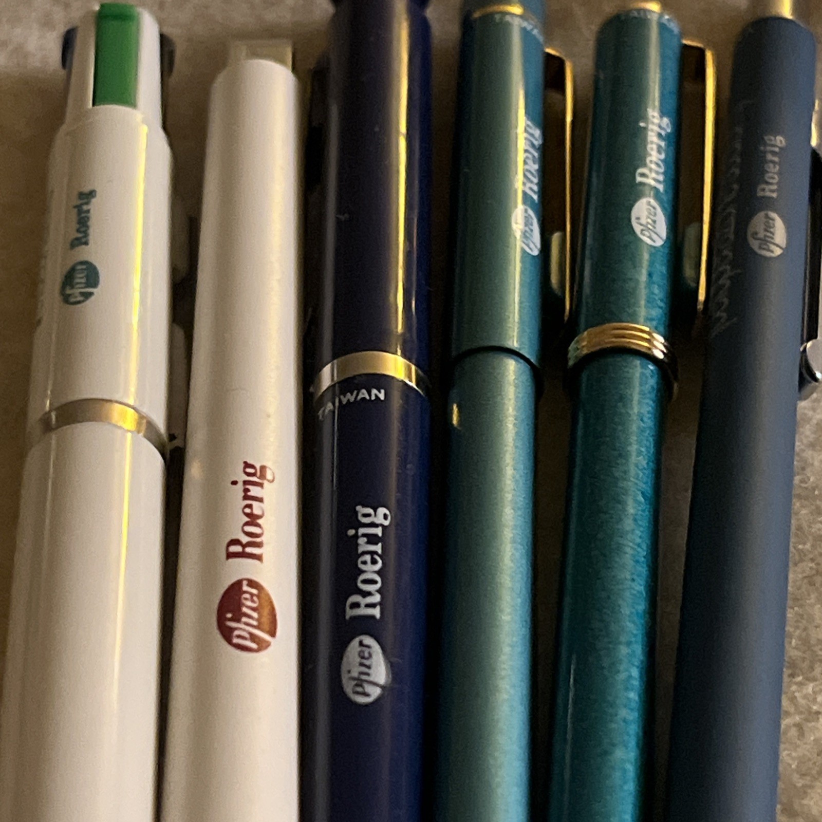 Lot 6 Different Pharmaceutical Drug Rep Pens Difulcan Cefobid Cardura Pfizer Etc