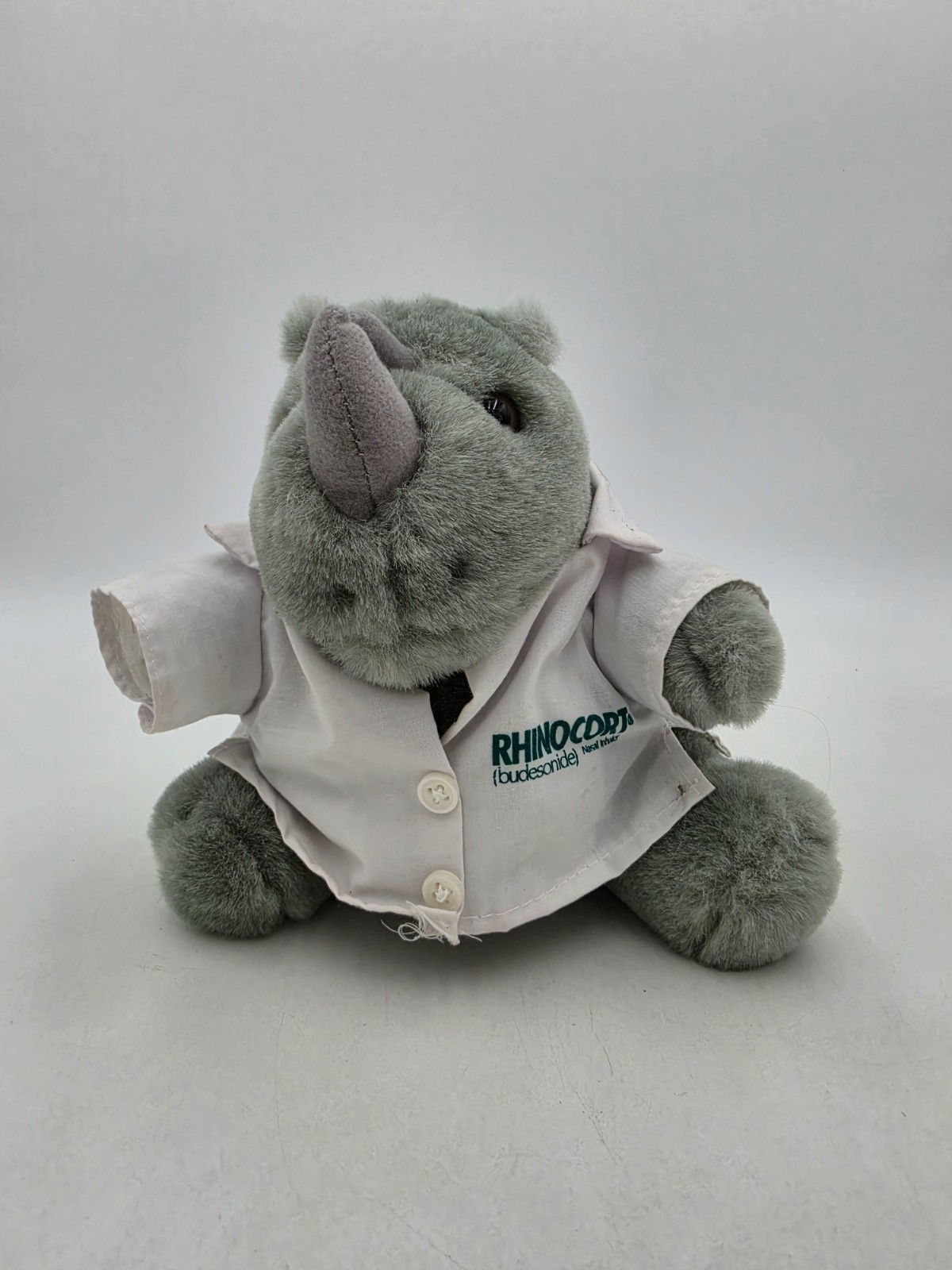 Vintage Rhinoceros Plush Rhinocort Dr. Pharmaceutical Drug Rep Advertisement