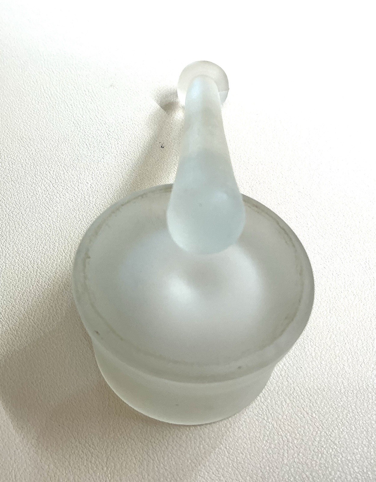 Dental Mortar & Pestle Frosted Glass Military Surplus 1950s+ Mix Cement Fillings