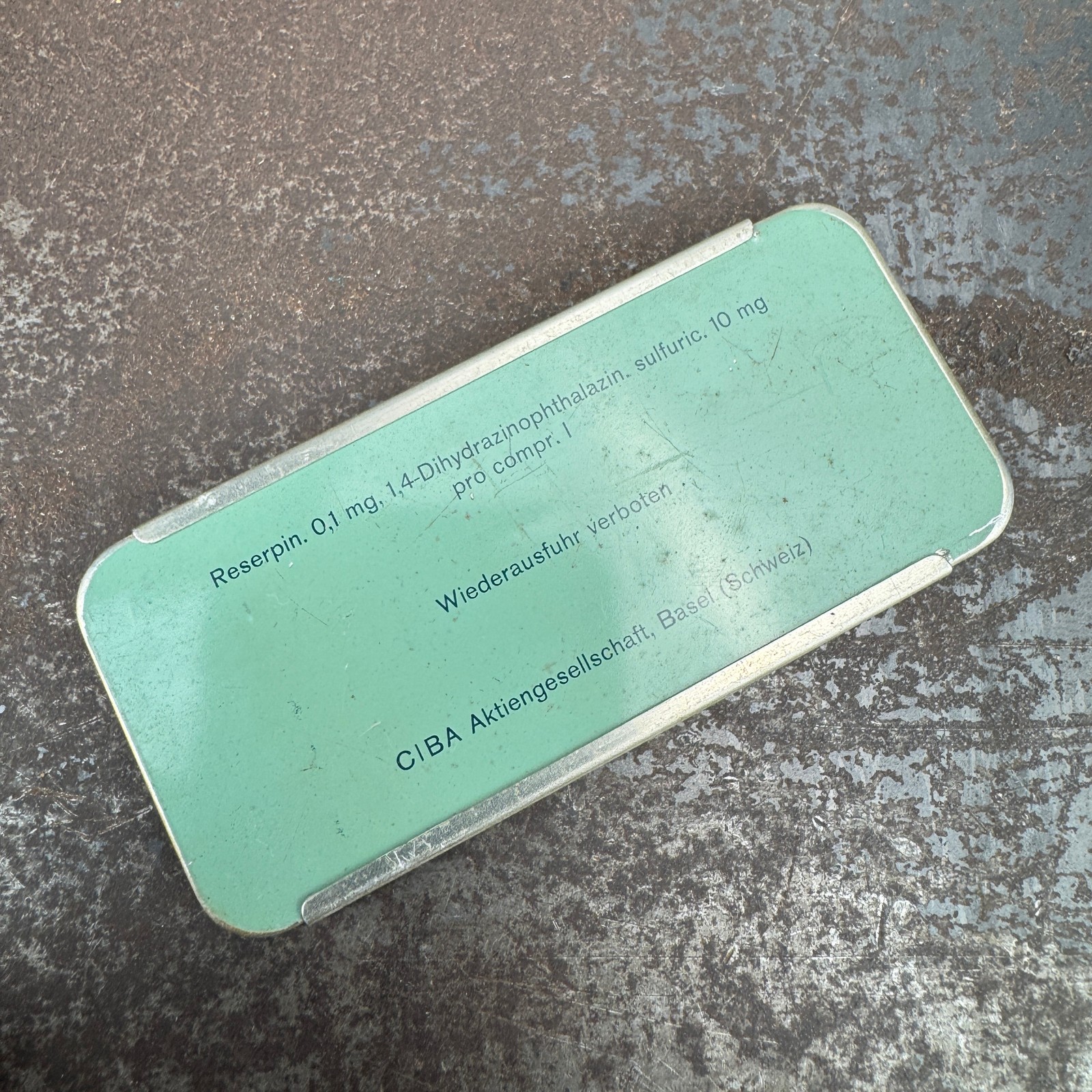 Vtg c.1960s ADELPHAN Advertising Medical Tin – GERMAN – EMTPY / NO CONTENTS
