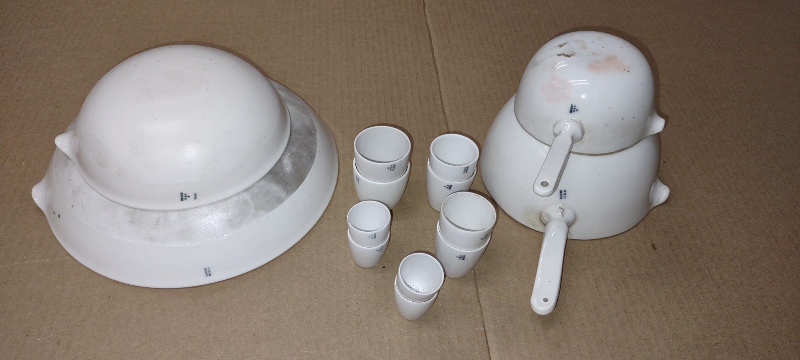 20 Vtg Coors USA(Blue)Porcelain Apothecary Lab items