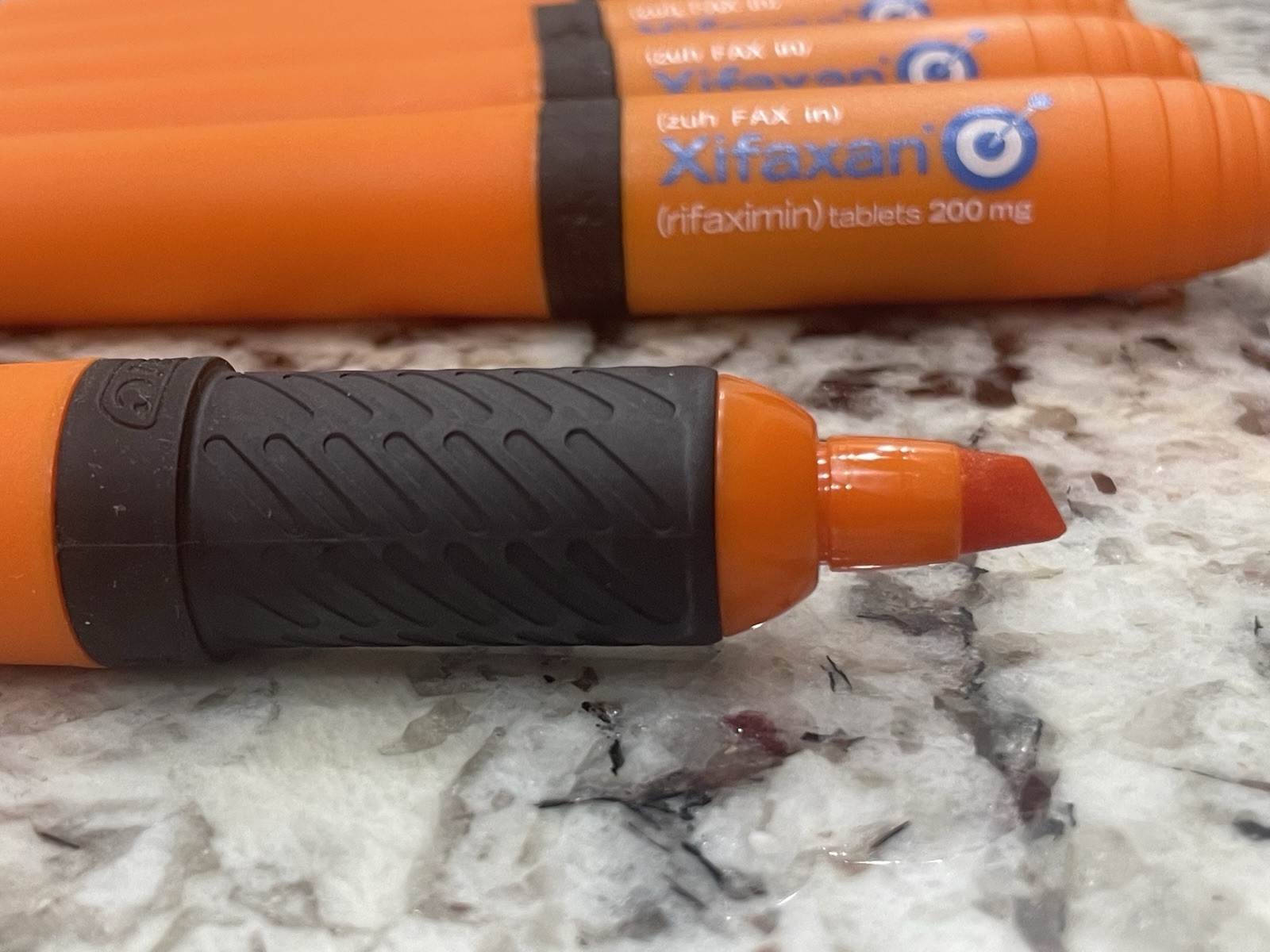 Xifaxan Orange Highlighter Drug Rep Pharmaceutical Promo Medical Ad Colazal