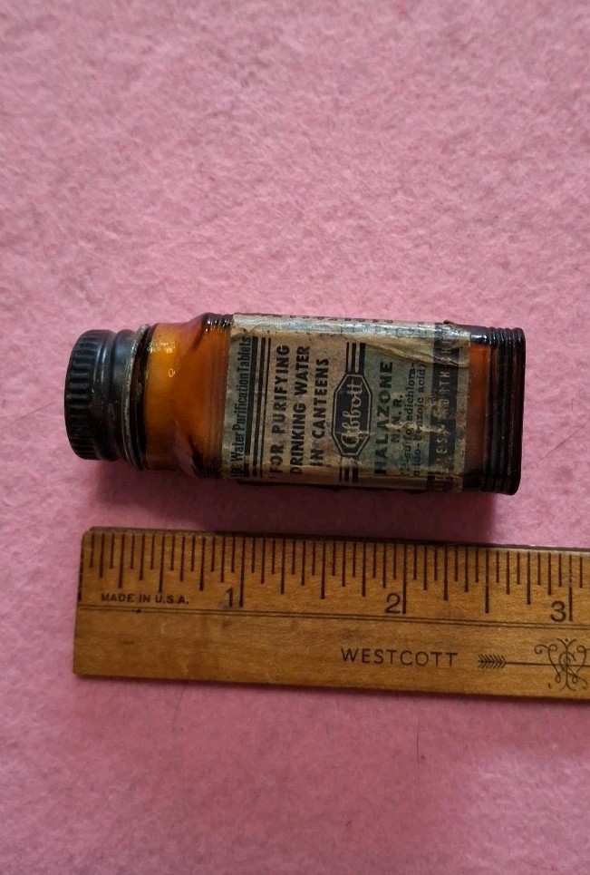 VTG Abbott Laboratories BOTTLE/ WATER PURIFICATION TABLETS FULL.
