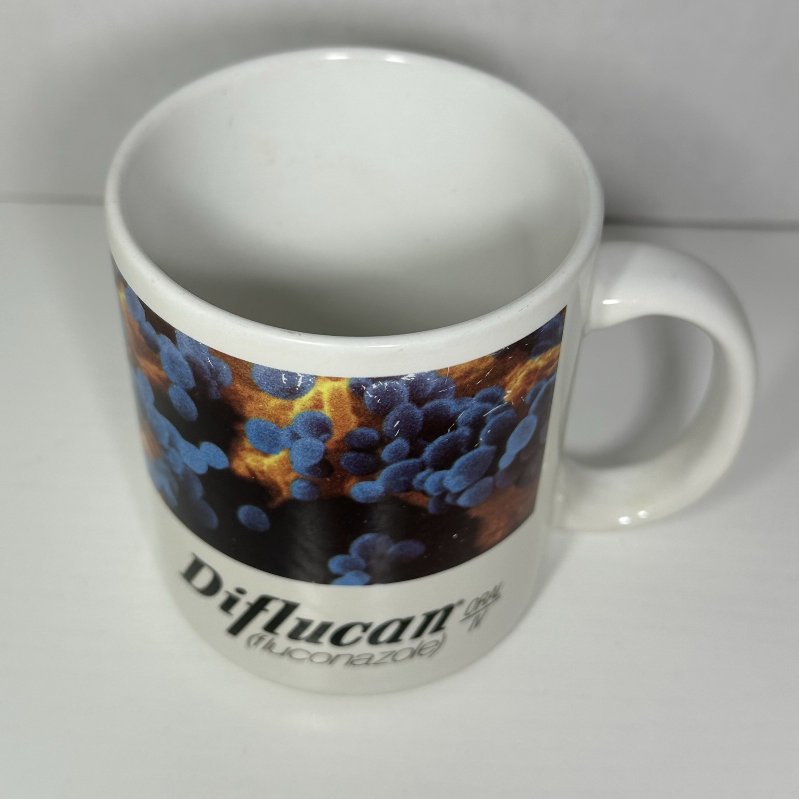 Diflucan Drug Rep Pharmaceutical Promo Advertising Mug – Colorful Fungus Design