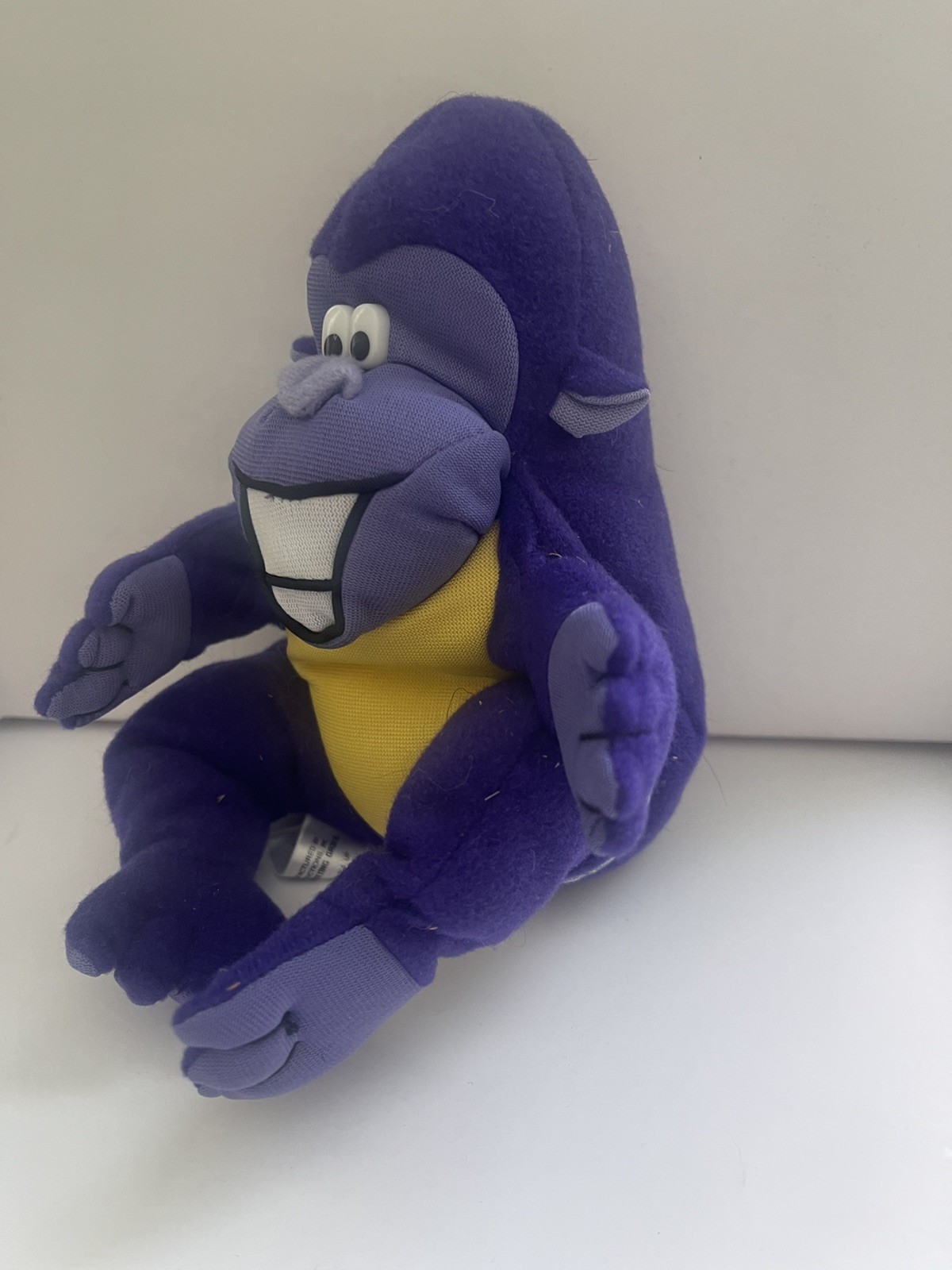 Zyrtec Purple Gorilla Plush Beanbag Toy Advertising Promo Monkey 6 Inch 1998