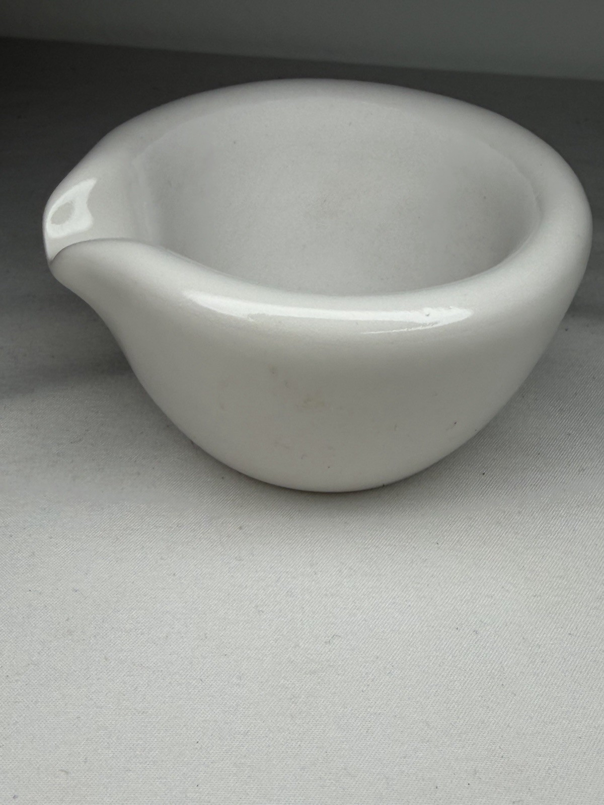 VTG Coors USA 00 CoorsTek 65mL Glazed Porcelain Mortar 3”x2” Pharmacy Apothecary