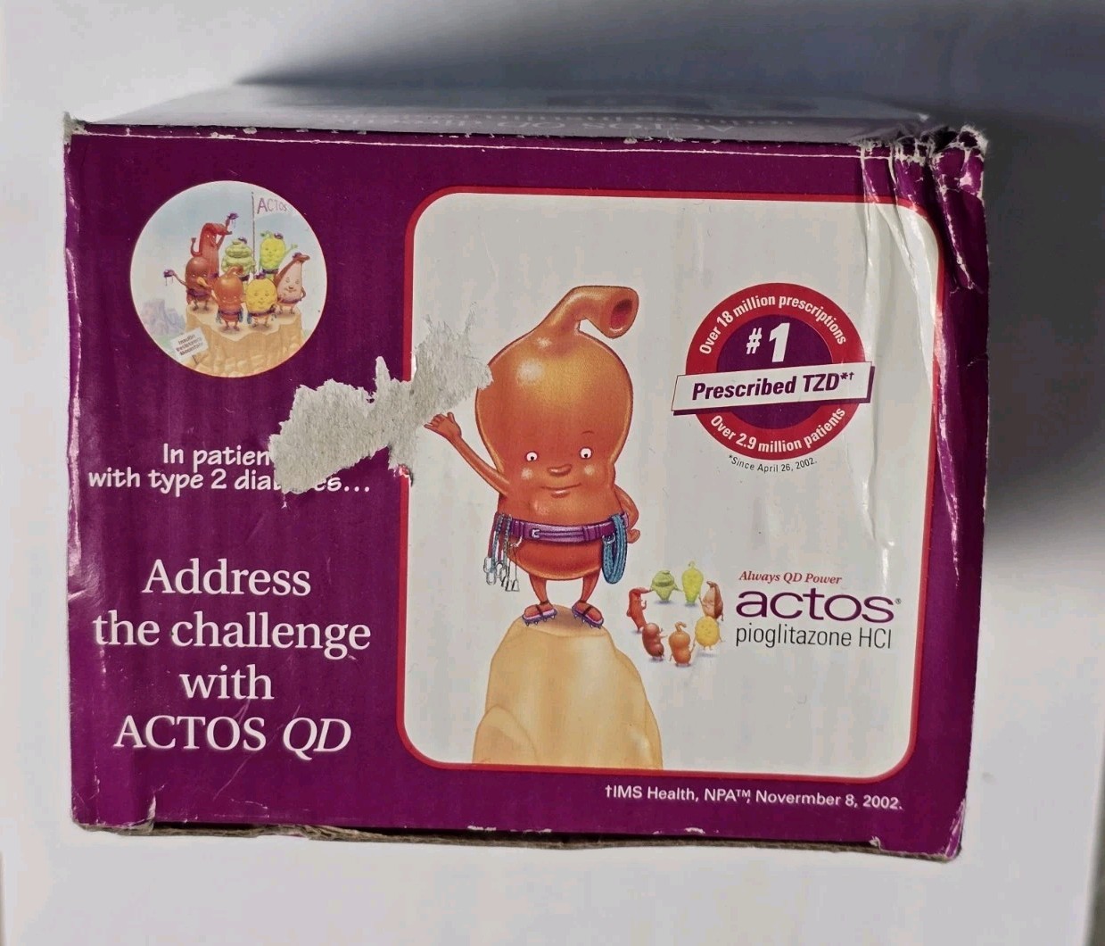 Vintage ACTOS QD Anthropomorphic Medical novelty Stomach coffee cup w/ Cup