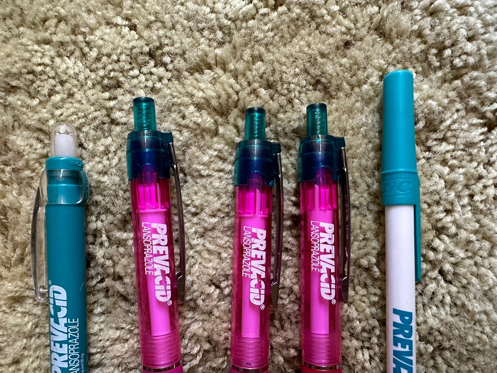 Prevacid Drug Rep Pharmaceutical Advertising Pen Plastic – Lot Of 5