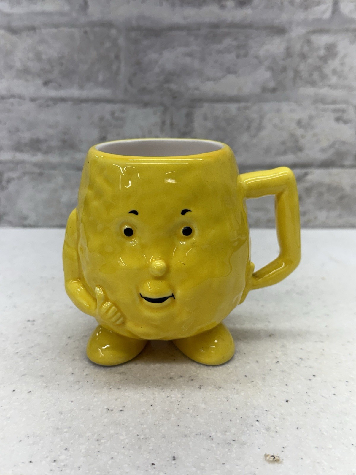 Vintage Actos Family Pharmaceutical Drug Rep Mug Pancreas Character Yellow