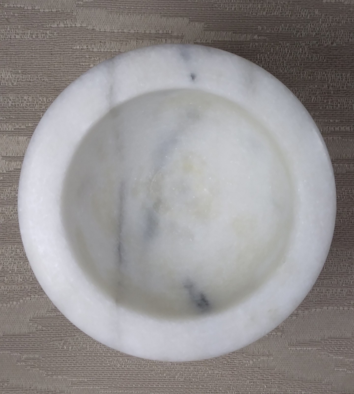 Marble Mortar & Pestle Set White w/ Grey Vein 4″x4.25″ Stone Spice Herb Grinder