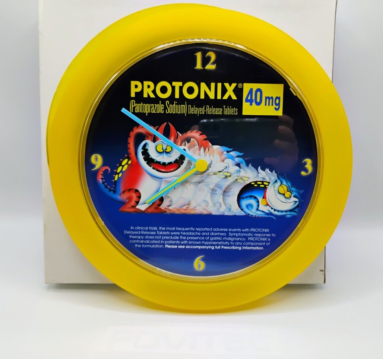 Vintage Protonix Red Monster Clock Pharma Drug Rep Giveaway Merch Advertising
