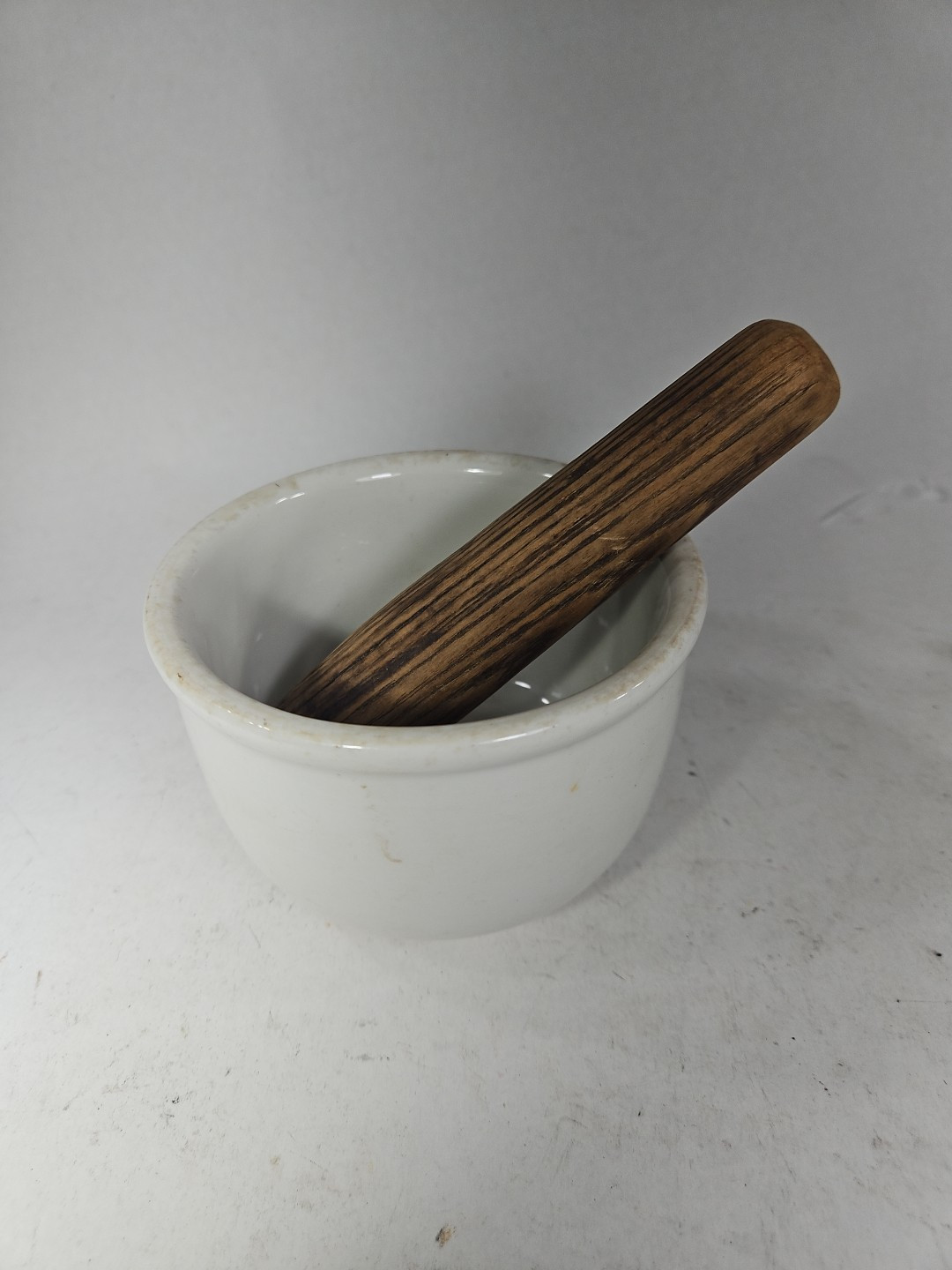 Vintage Antique Pharmacy Apothecary Druggist Mortar & Pestle primitive FREE SHIP