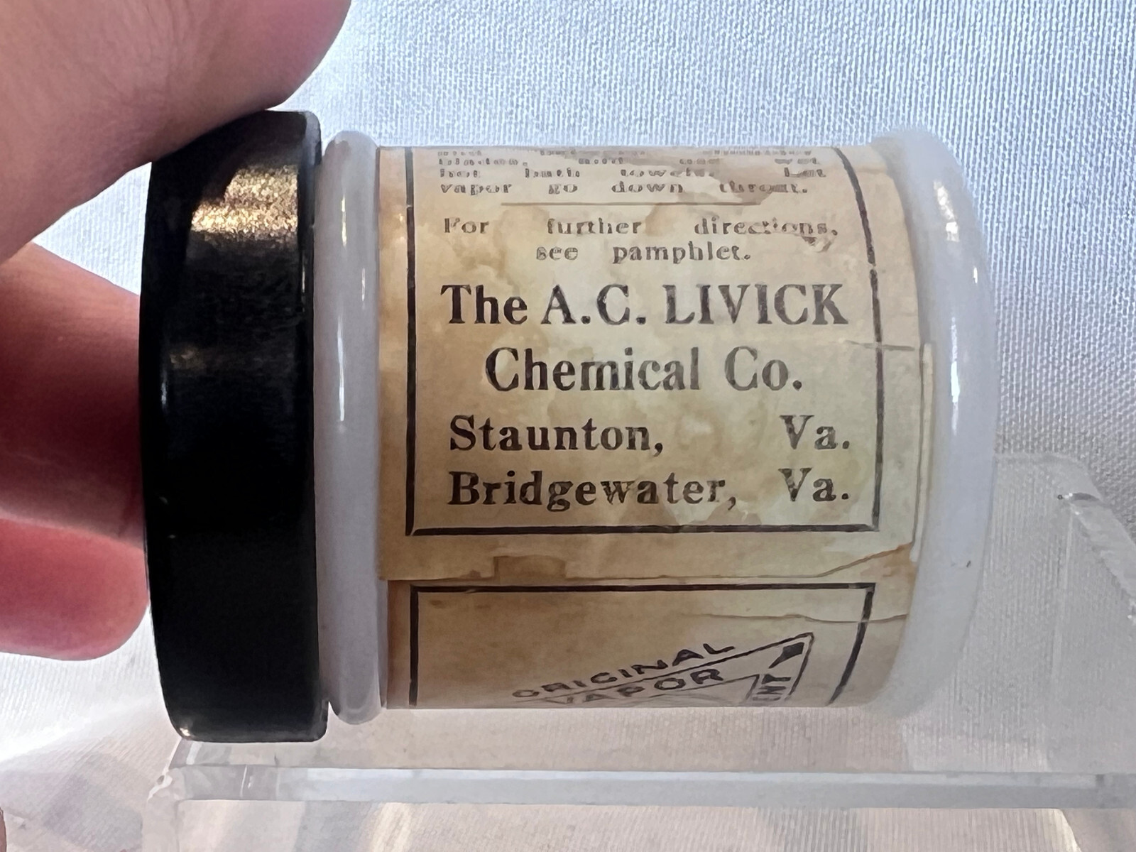 Drug Store Lot Livicks’s Vapor Ointment Penicillin Potassium & Empty Pill Box