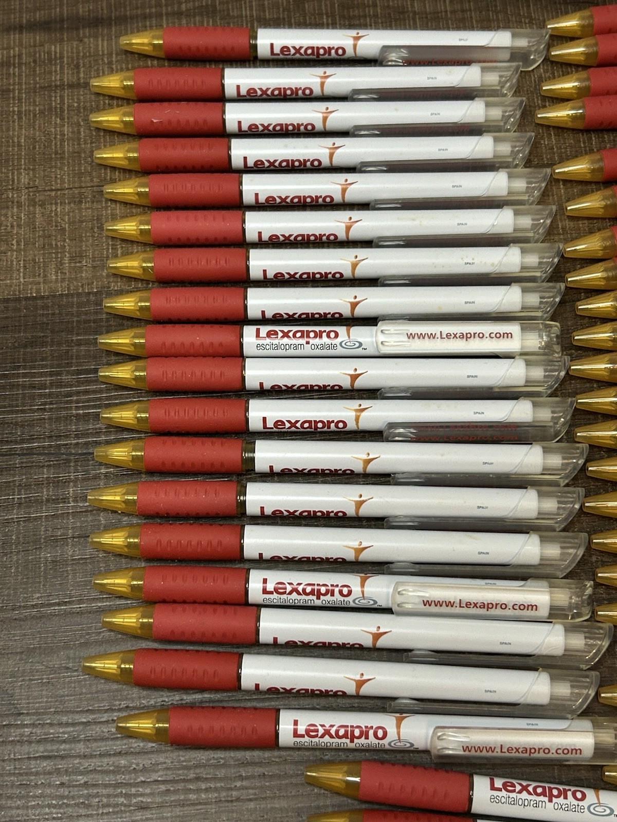 Lot Of 44 Lexapro Pens Pharmaceuticals Collectable Pharma Rx Drug Rep All Tested