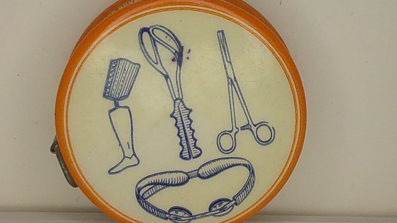 advertising Illinois surgical supply celluloid tape measure picture instruments