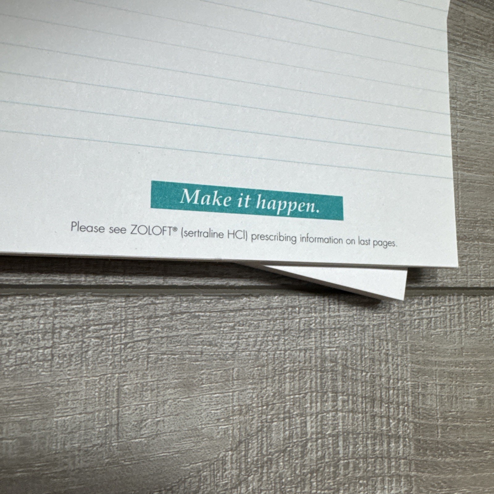 1996 Lot Of 2 Zoloft Pharmaceutical Notepads Advertising Promo drug Rep
