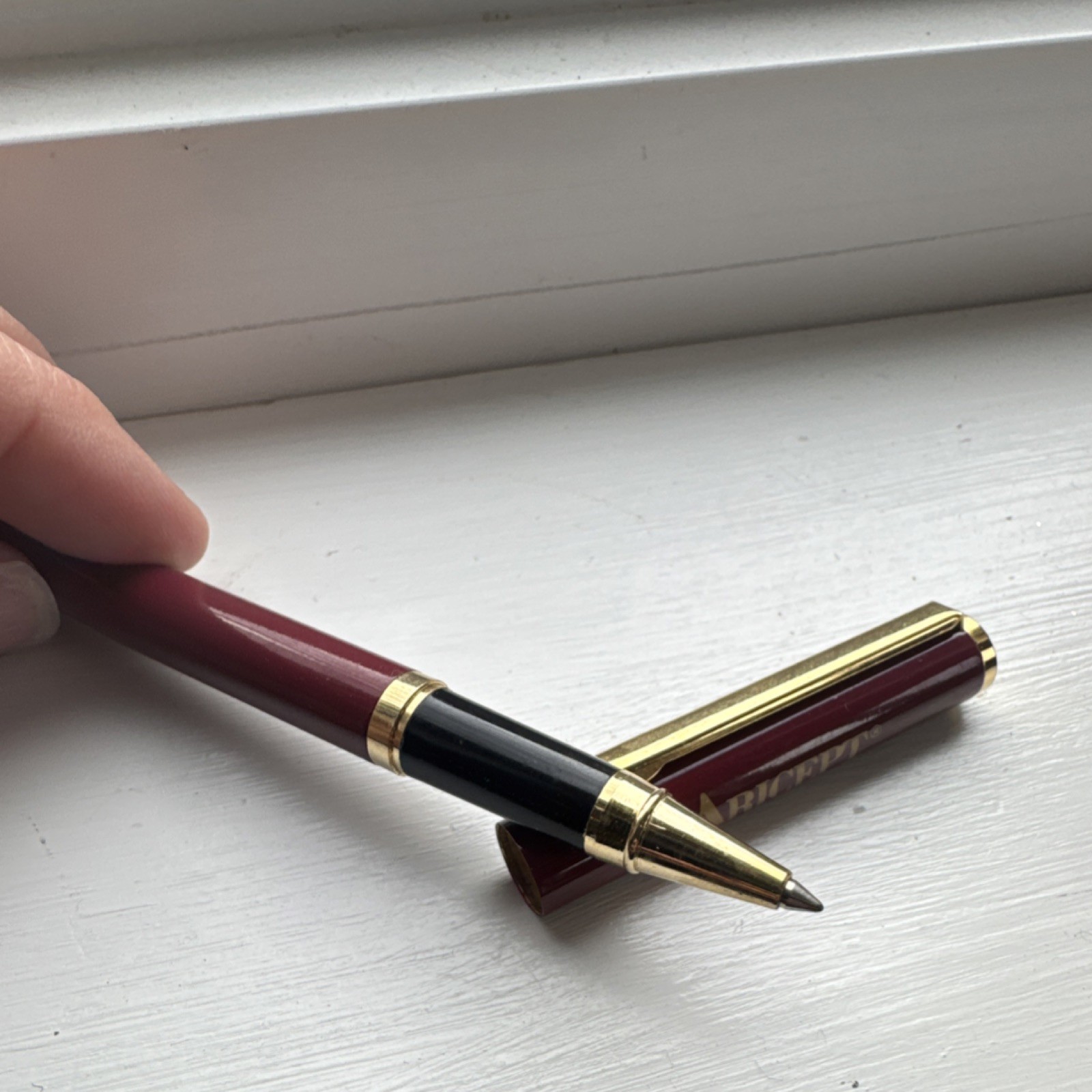 Aricept Donepezil HCl Burgundy Gold Pharmaceutical Collectible Promo Pen