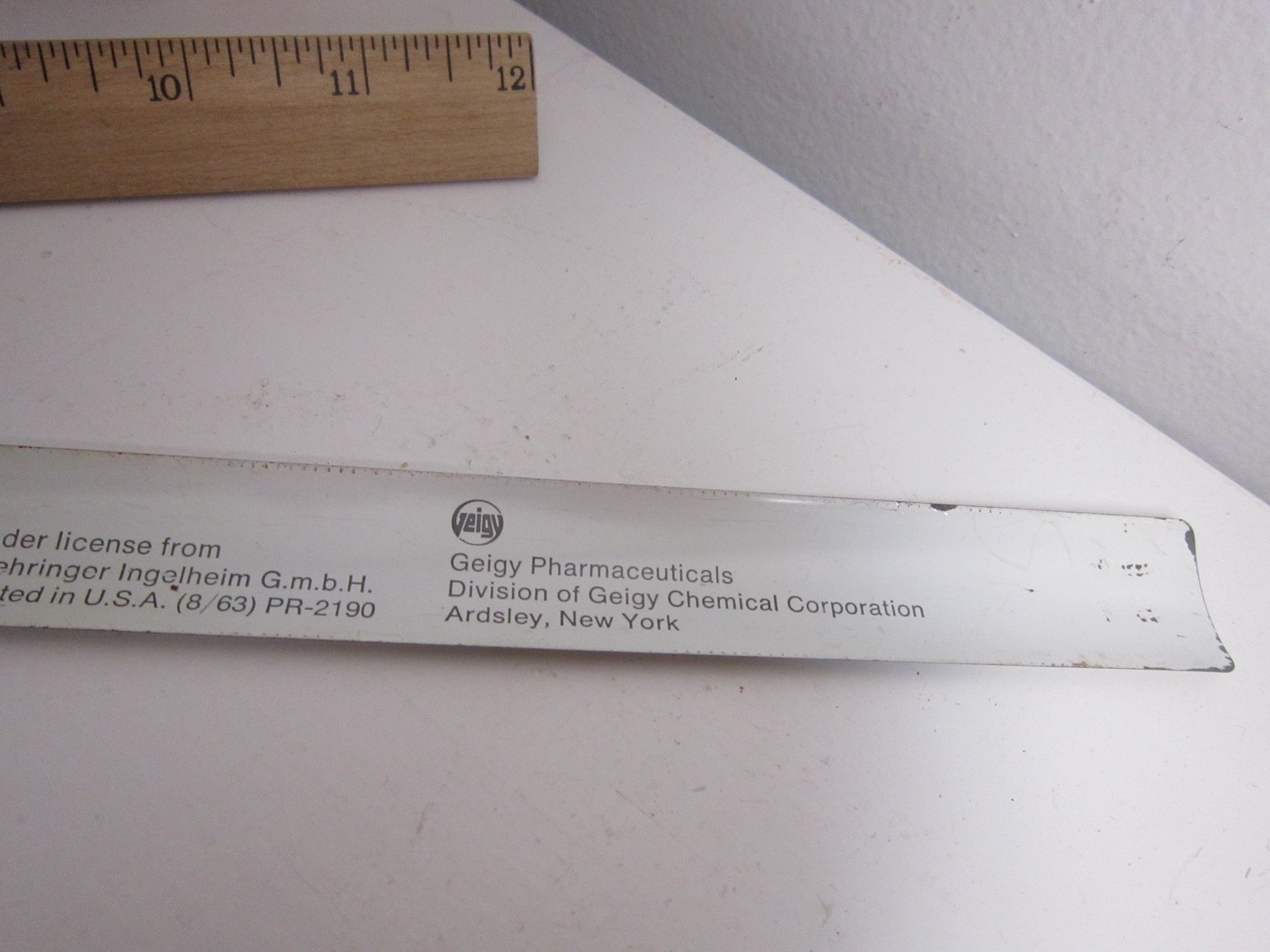 Preludin Slap Ruler in Box Pharmaceutical Drug Rep Promo Apothecary Pharmacy