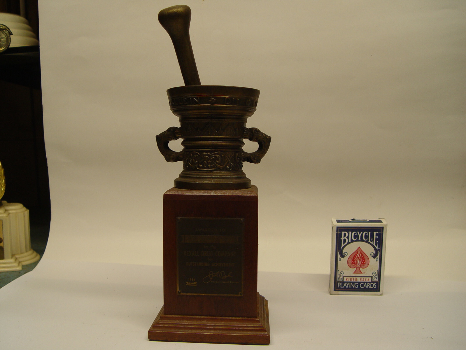 Vintage Rexall Drug Co 1958 Bronze Achievement Award