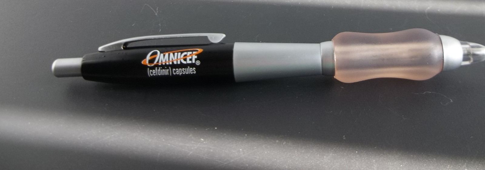 Lot of 2 Pharmaceutical Promo Pens – Omnicef & Biaxin XL Drug Rep Advertising