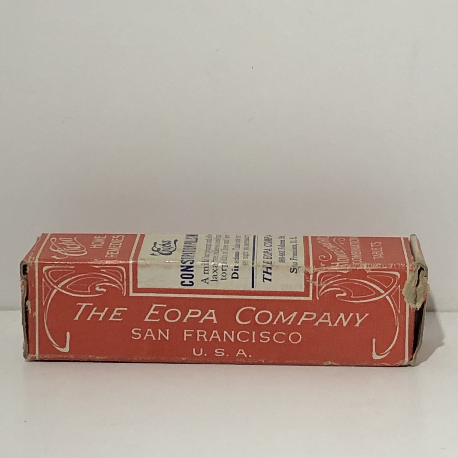 VINTAGE CONSTIPATION TABLETS QUACK MEDICINE BOTTLE ANTIQUE PHARMACY SEALED RARE