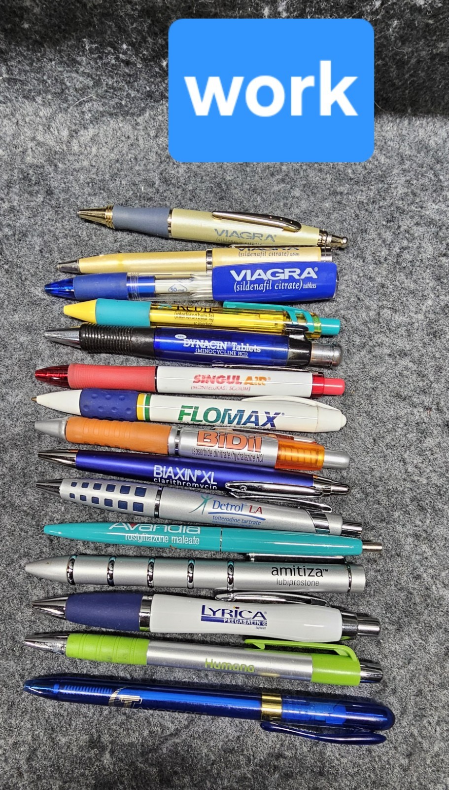 Pharmaceutical Lot Of Pens Clip Corkboard Viagra Lyrica Flomax Nexium Uroxatral