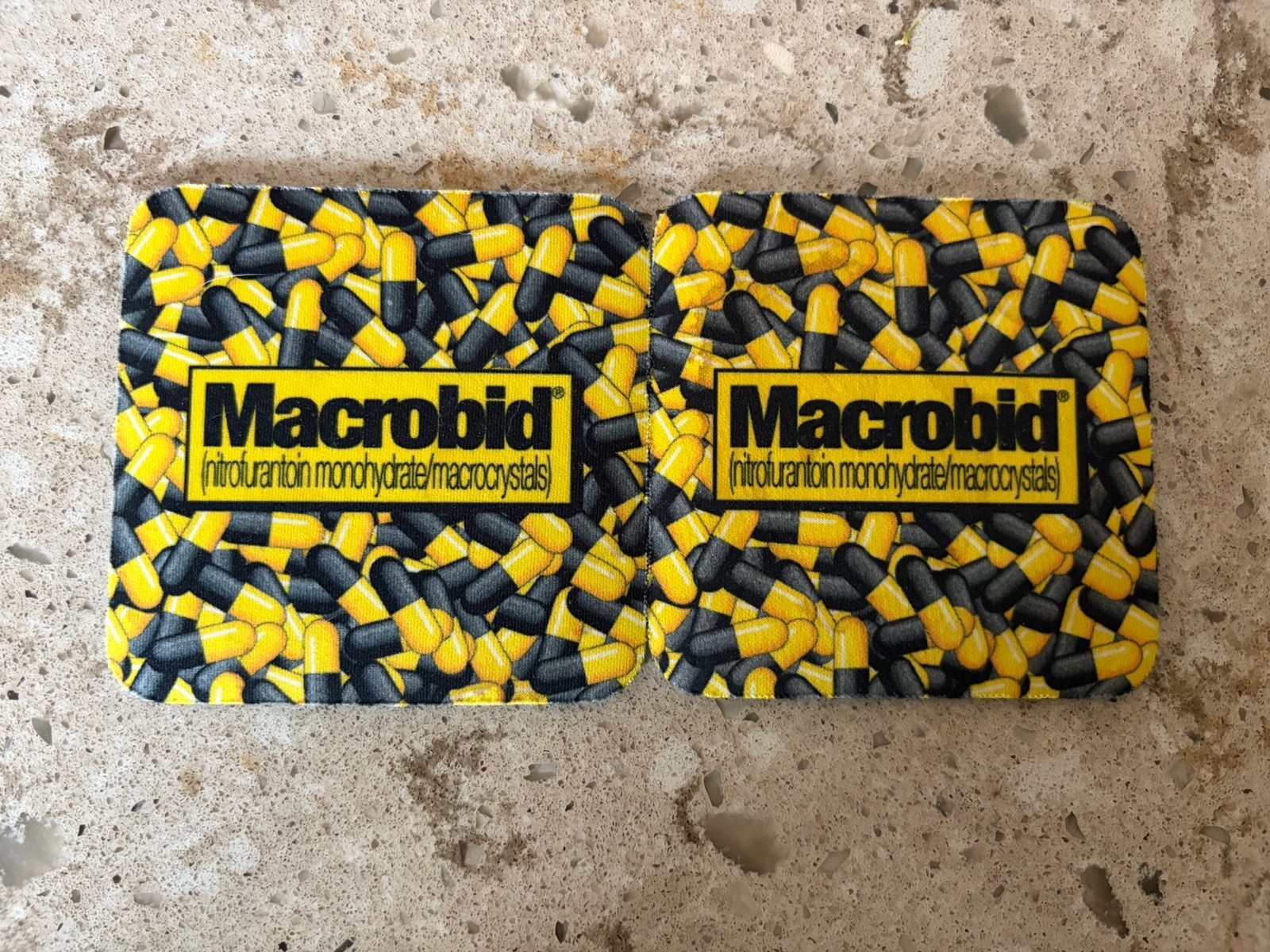 Macrobid Drug Rep Pharmaceutical Promo Medical Advertising Coaster- Lot of 2
