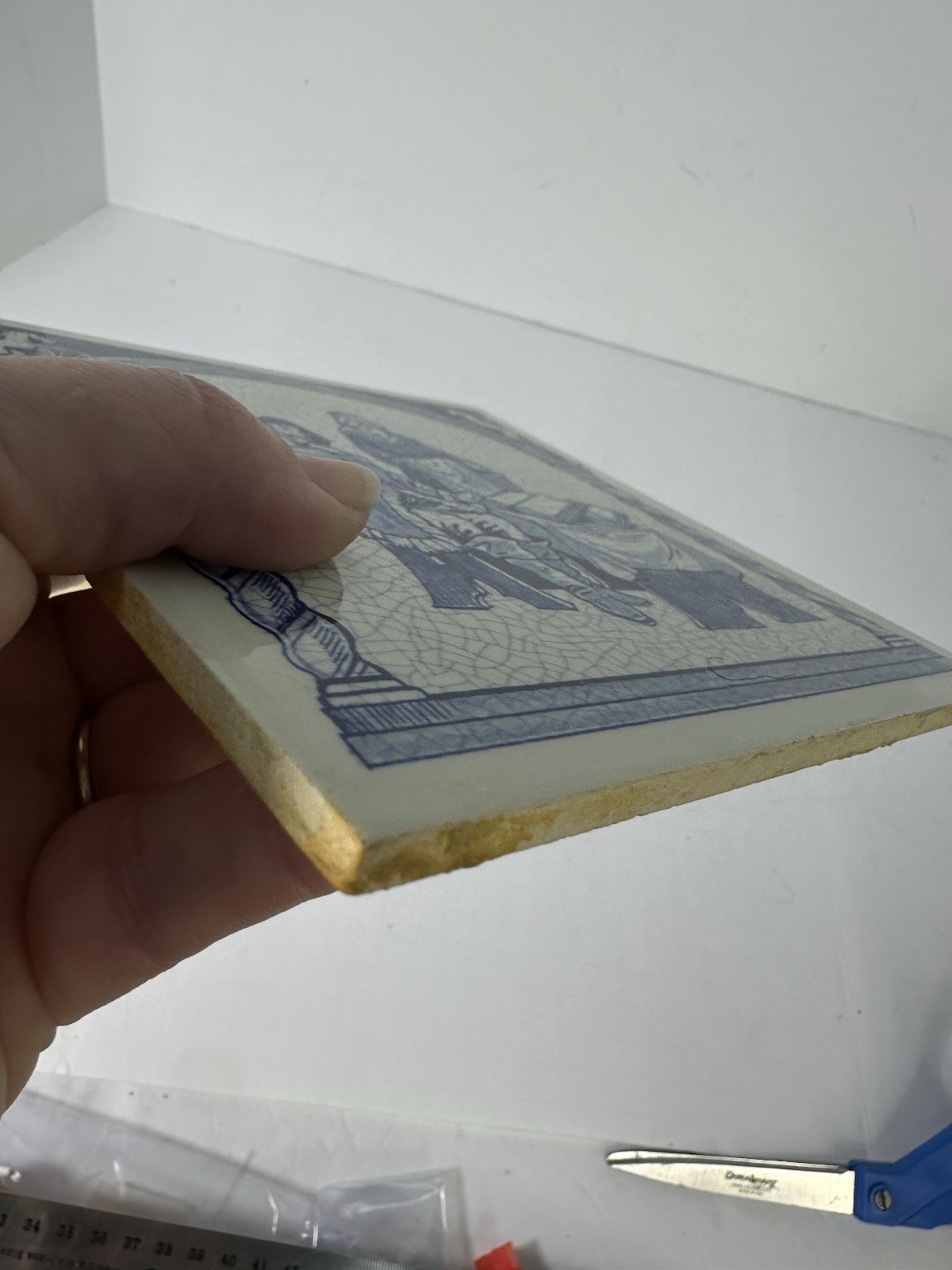 Vintage Blue Delft Tile Uroscopy Pharmacy Scholarship Program Apothecary 11 READ