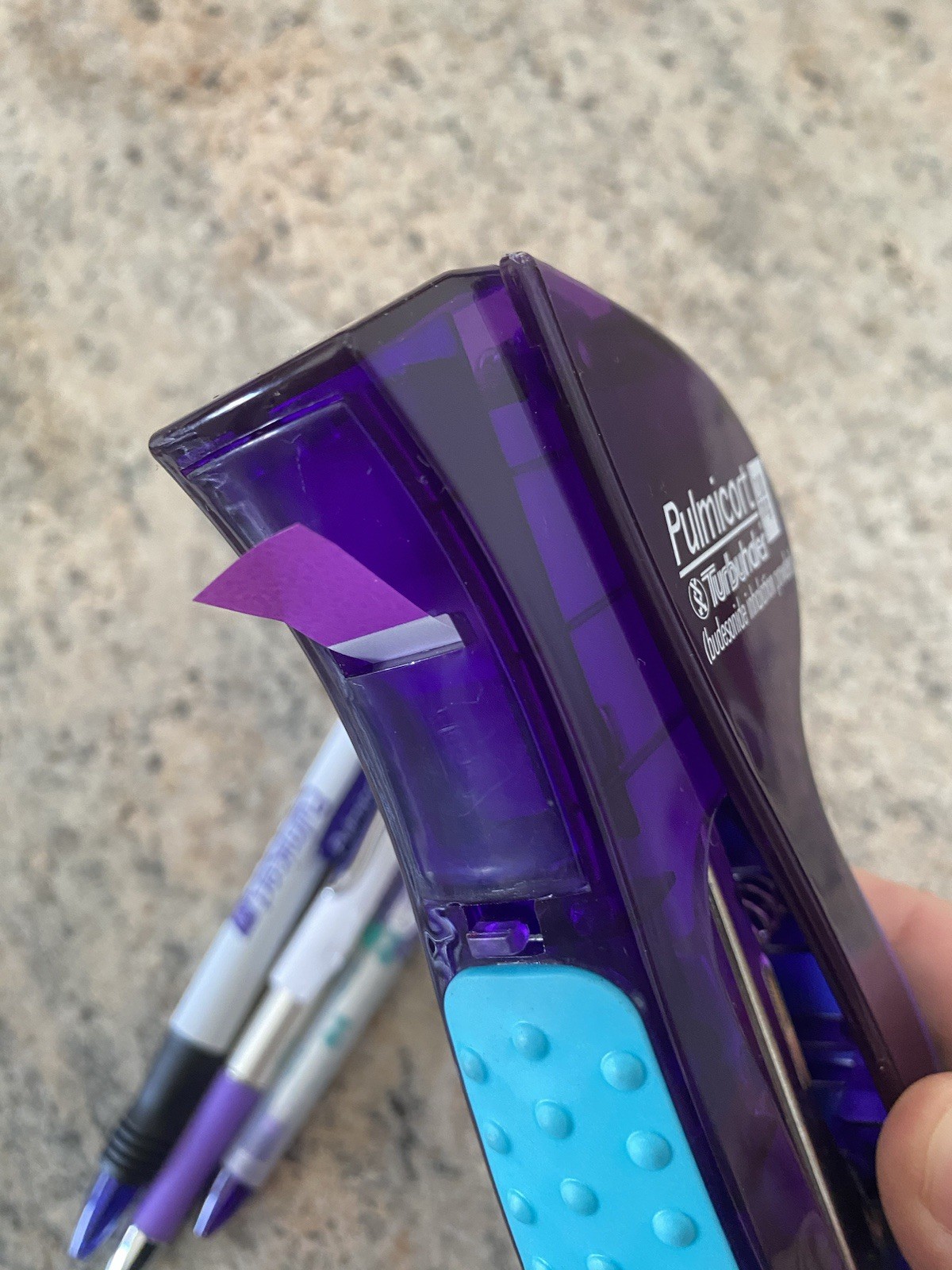 Drug Rep Pharmaceutical Stapler & Pens RARE Pulmicort New Box Advertising Purple