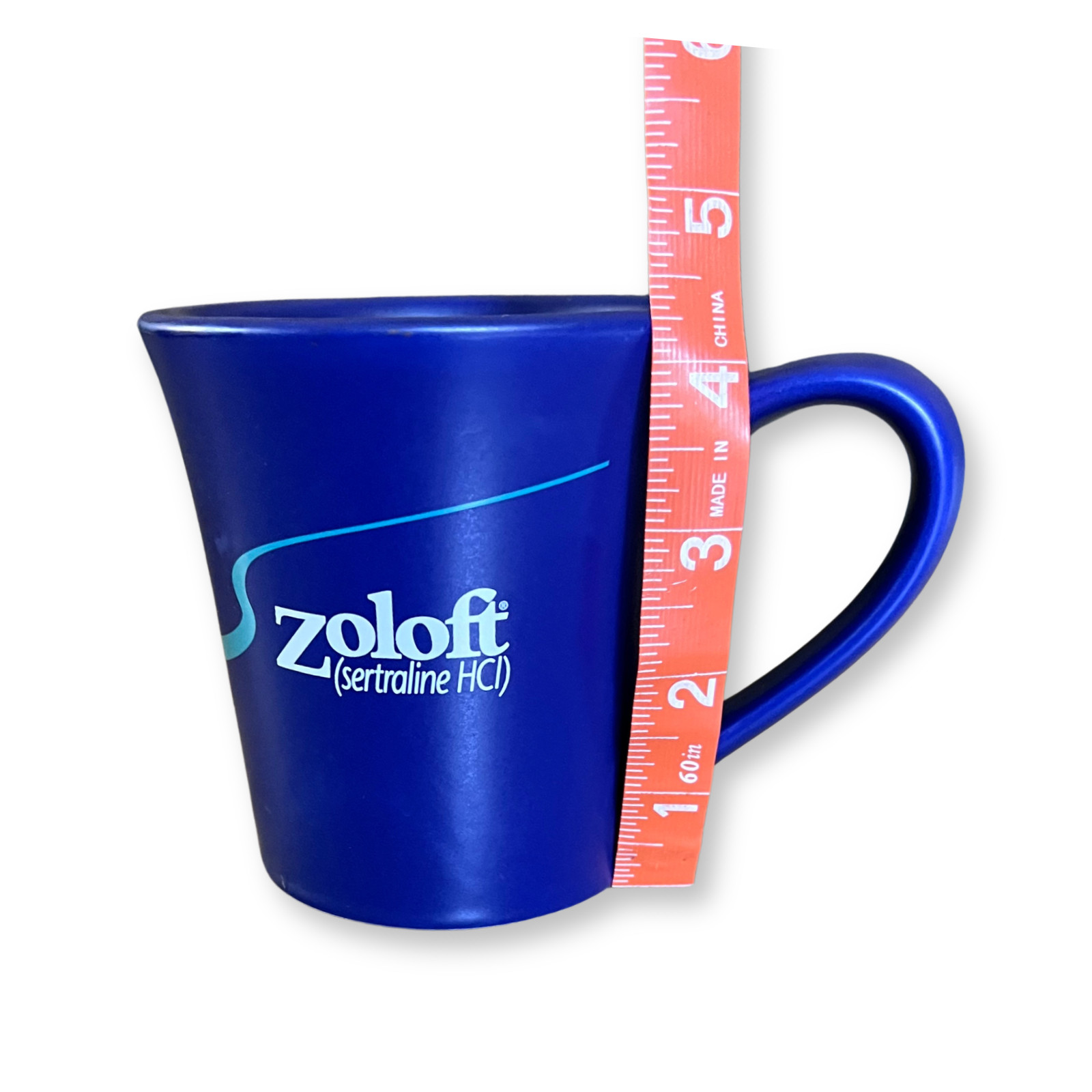Zoloft Pharmaceutical Collectible Pharma Rep Advertising Blue Coffee Mug