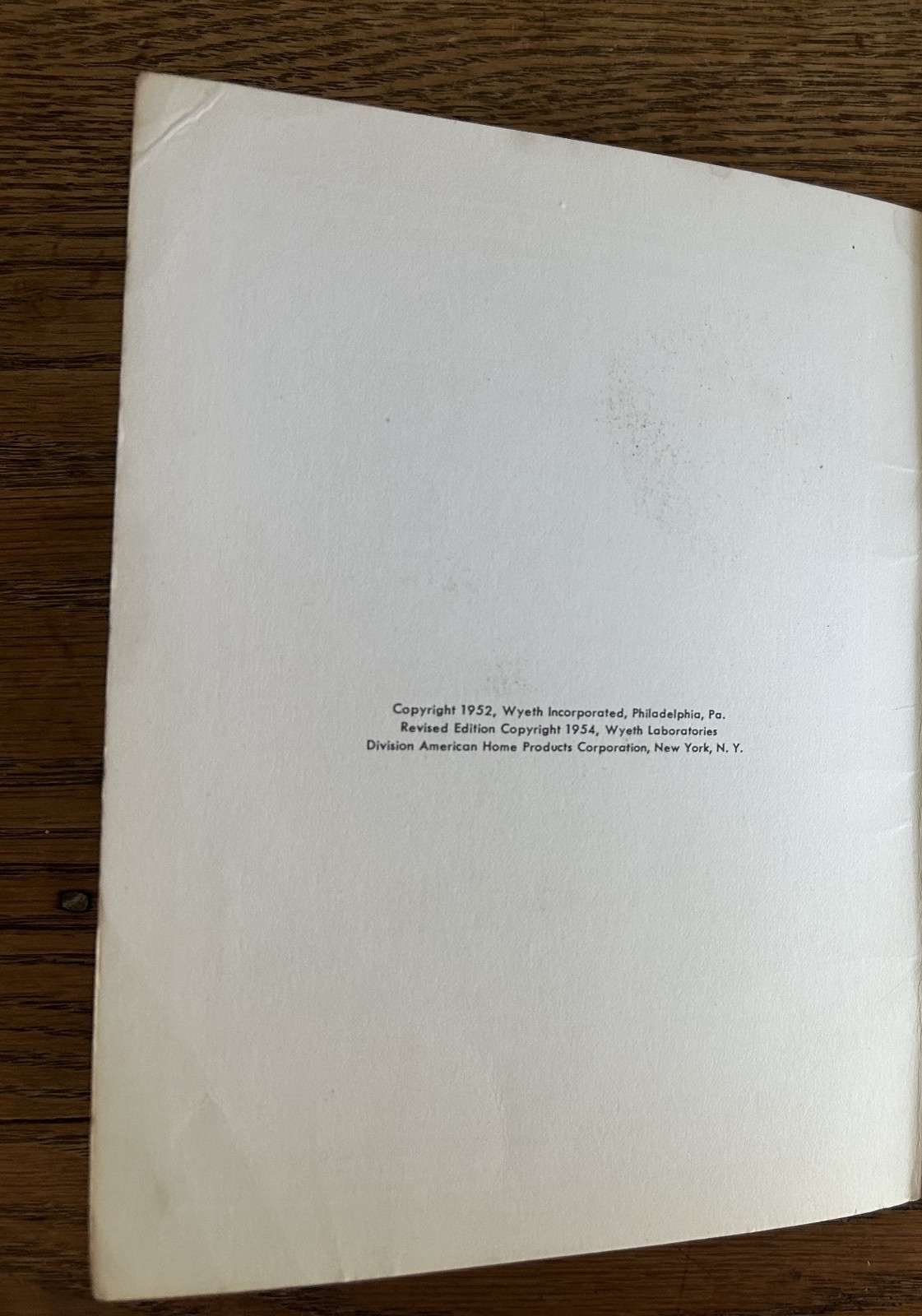 1954 Ulcer Patient Education Pamphlet Wyeth Amphojel Medical Ephemera Booklet