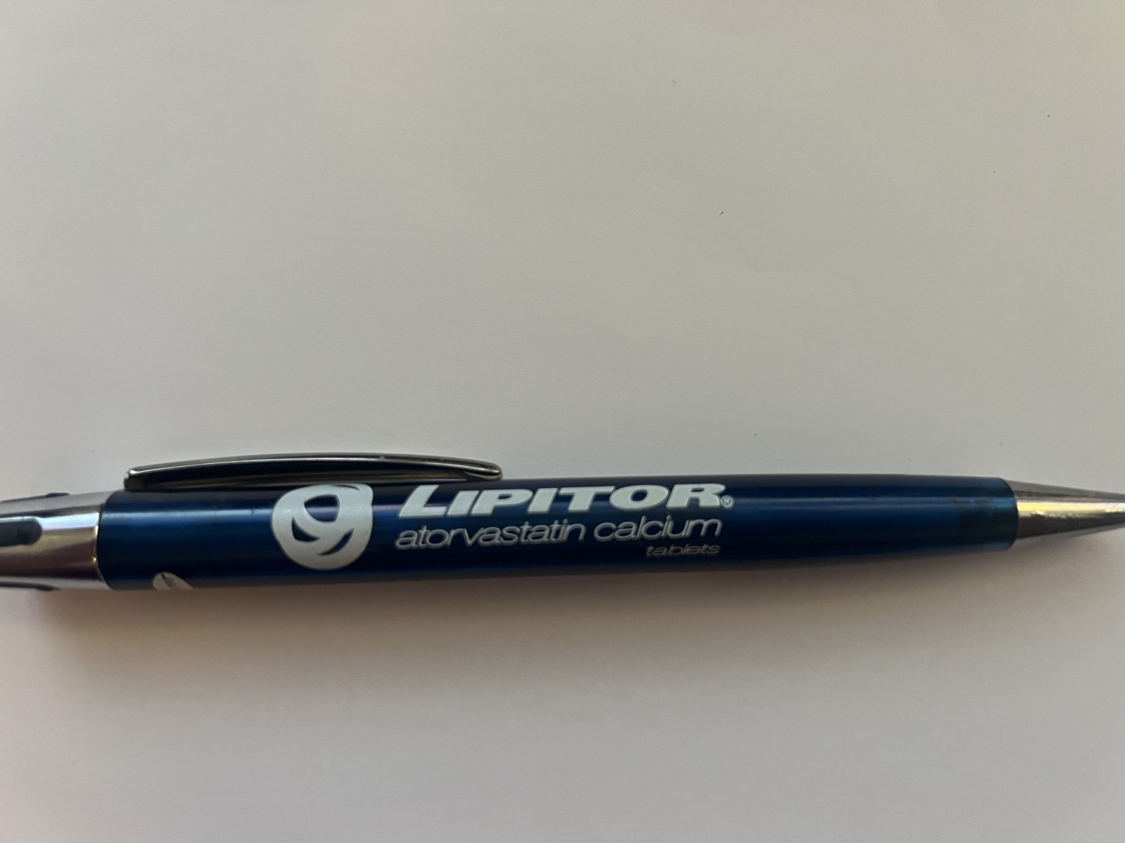 LIPITOR PHARMACEUTICAL DRUG REP PENS COLLECTIBLE heavy metal clear blue