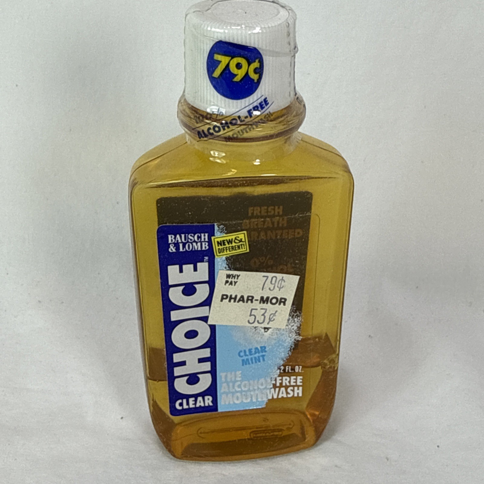 bausch & lomb Clear Choice Mouth Wash Clear Mint Vintage Extremely Rare New Old