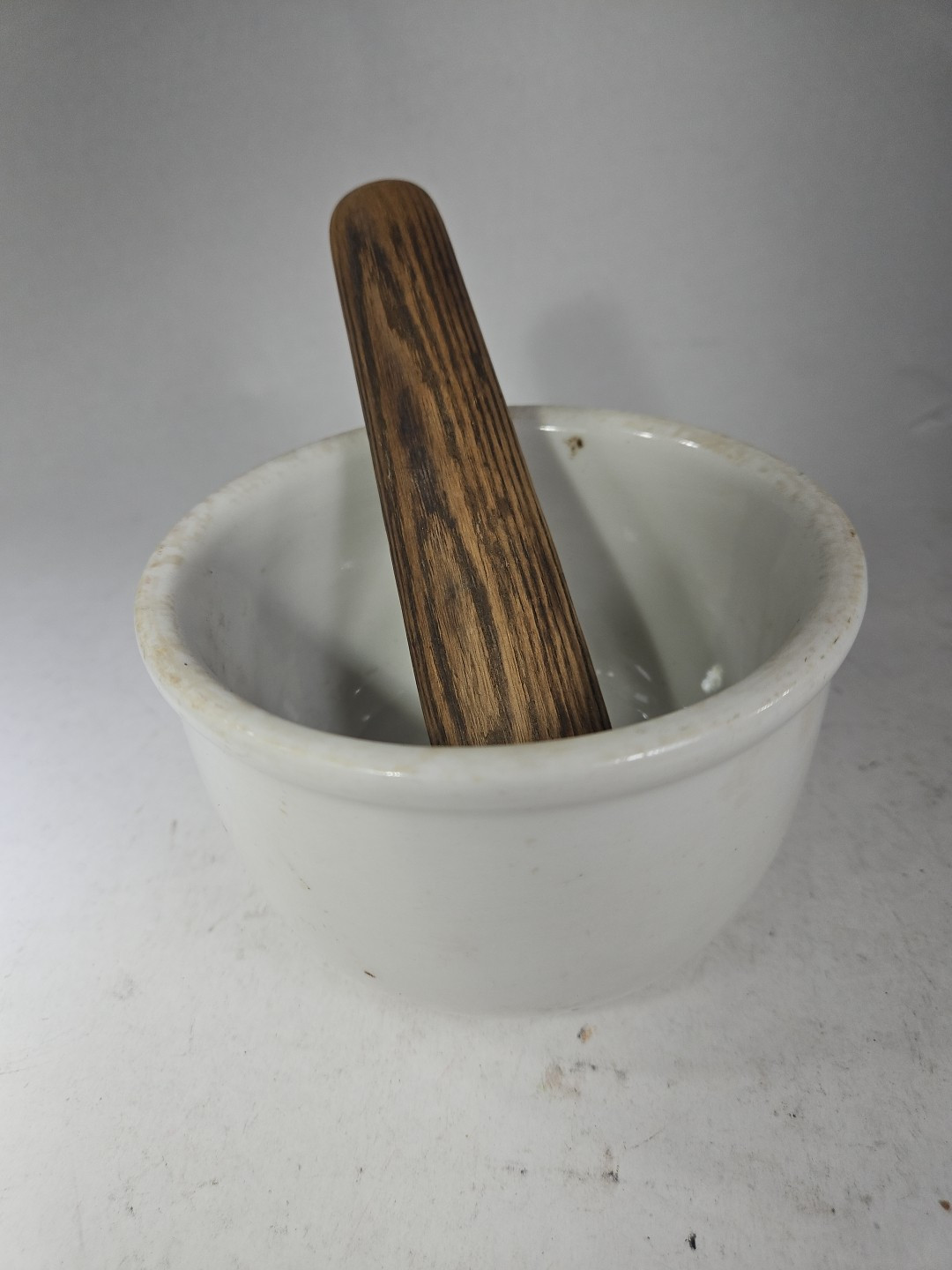 Vintage Antique Pharmacy Apothecary Druggist Mortar & Pestle primitive FREE SHIP