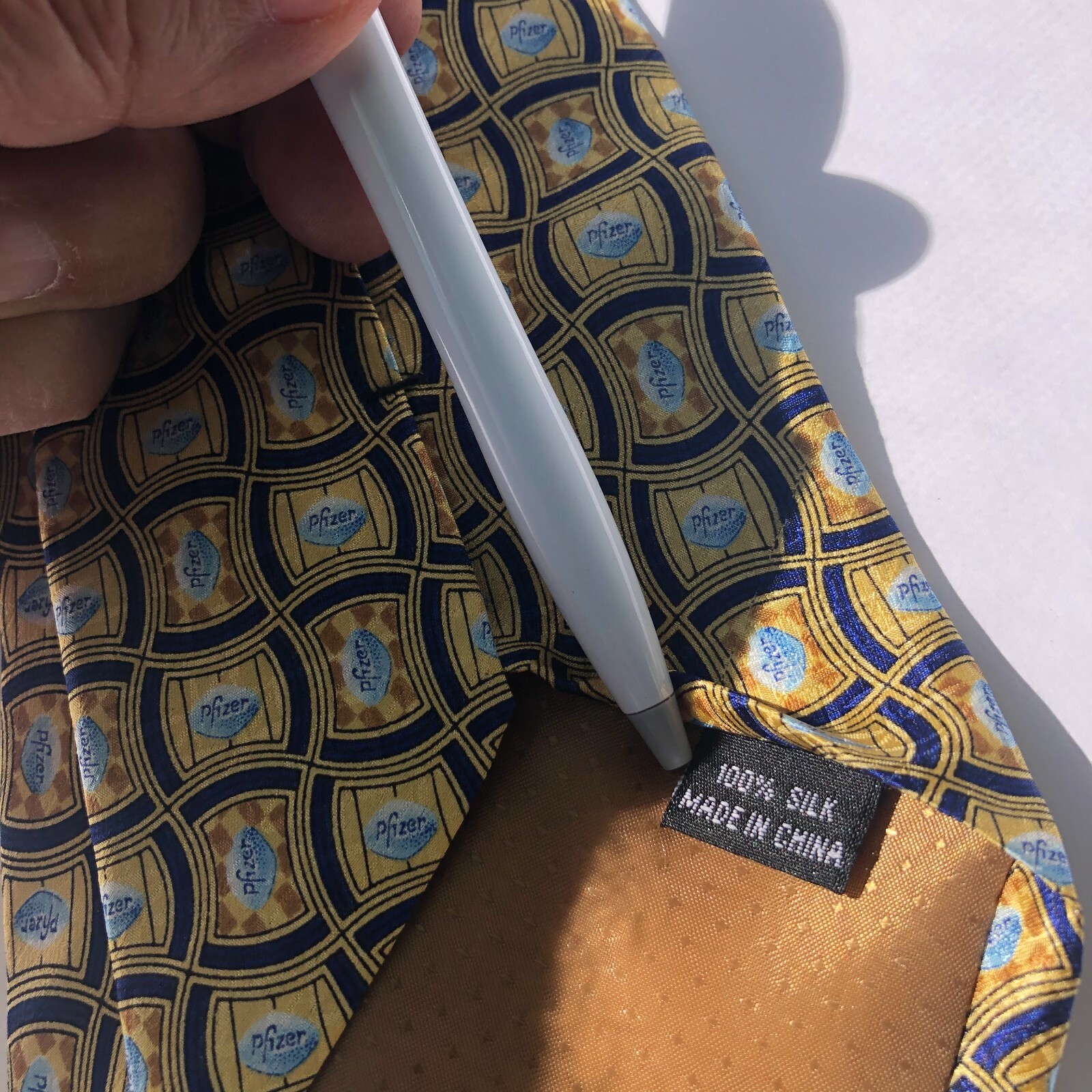 Pfizer Viagra  Neck tie New. Printed with Viagra pill shape /Pfizer 100% Silk