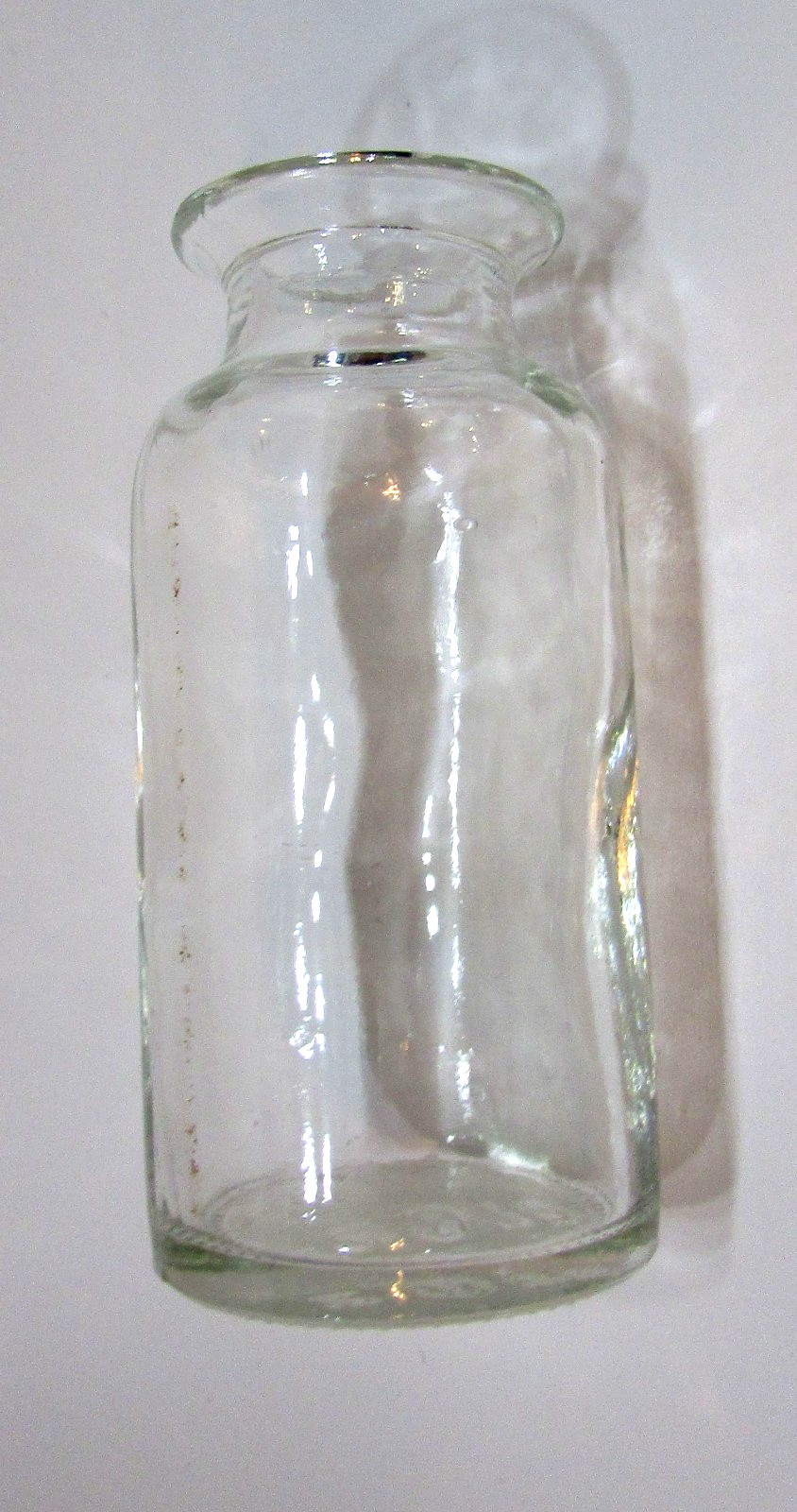 Vintage 40s Clear Glass Small 3″ Pharmaceutical Bottle Pharmacy Chemical Medical