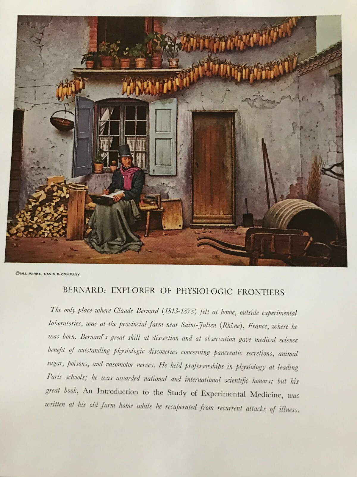 Vintage perfect PARKE-DAVIS “GREAT MOMENTS In MEDICINE” 45 PRINTS complete set