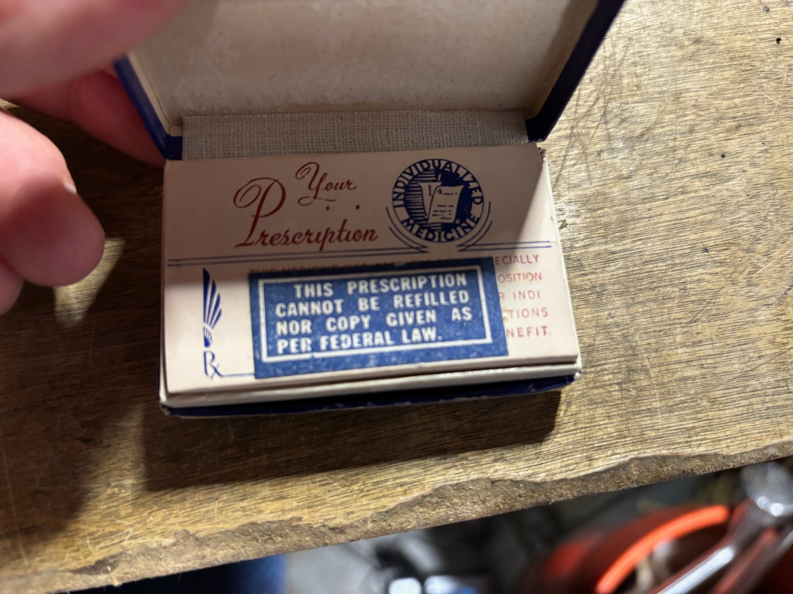 Vintage Medical Pharmacy Prescription Box Ford’s Orange New Jersey